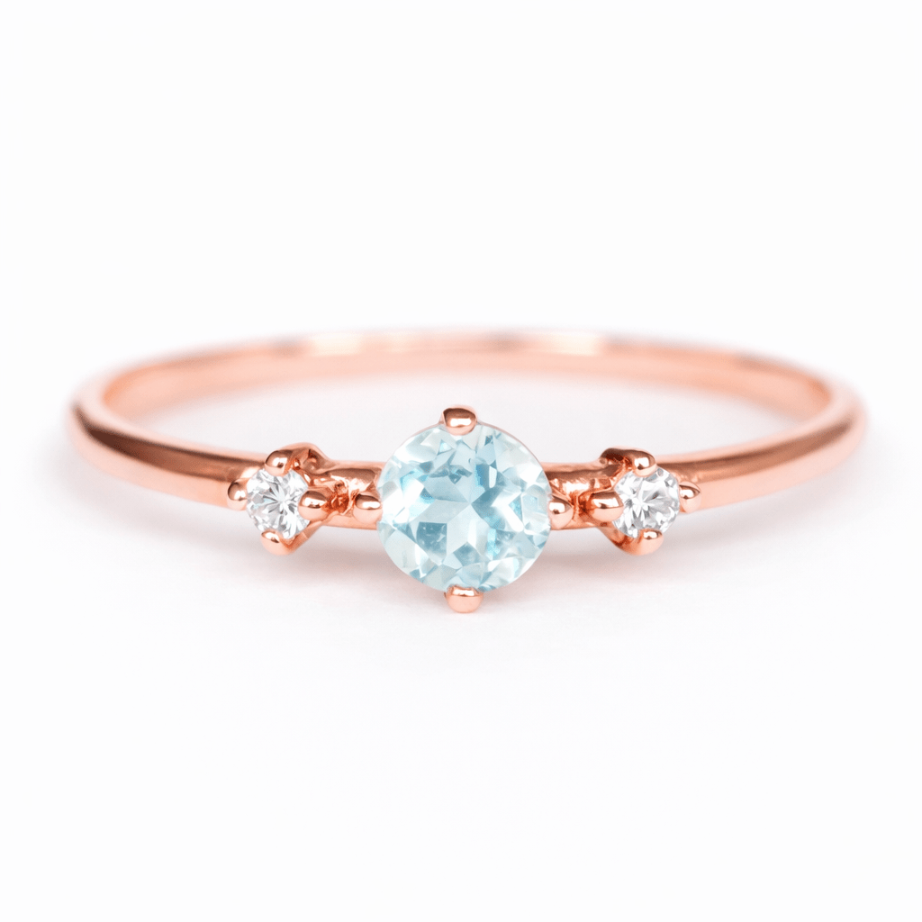 Aquamarine Diamond Ring Narcissa - SOVATS