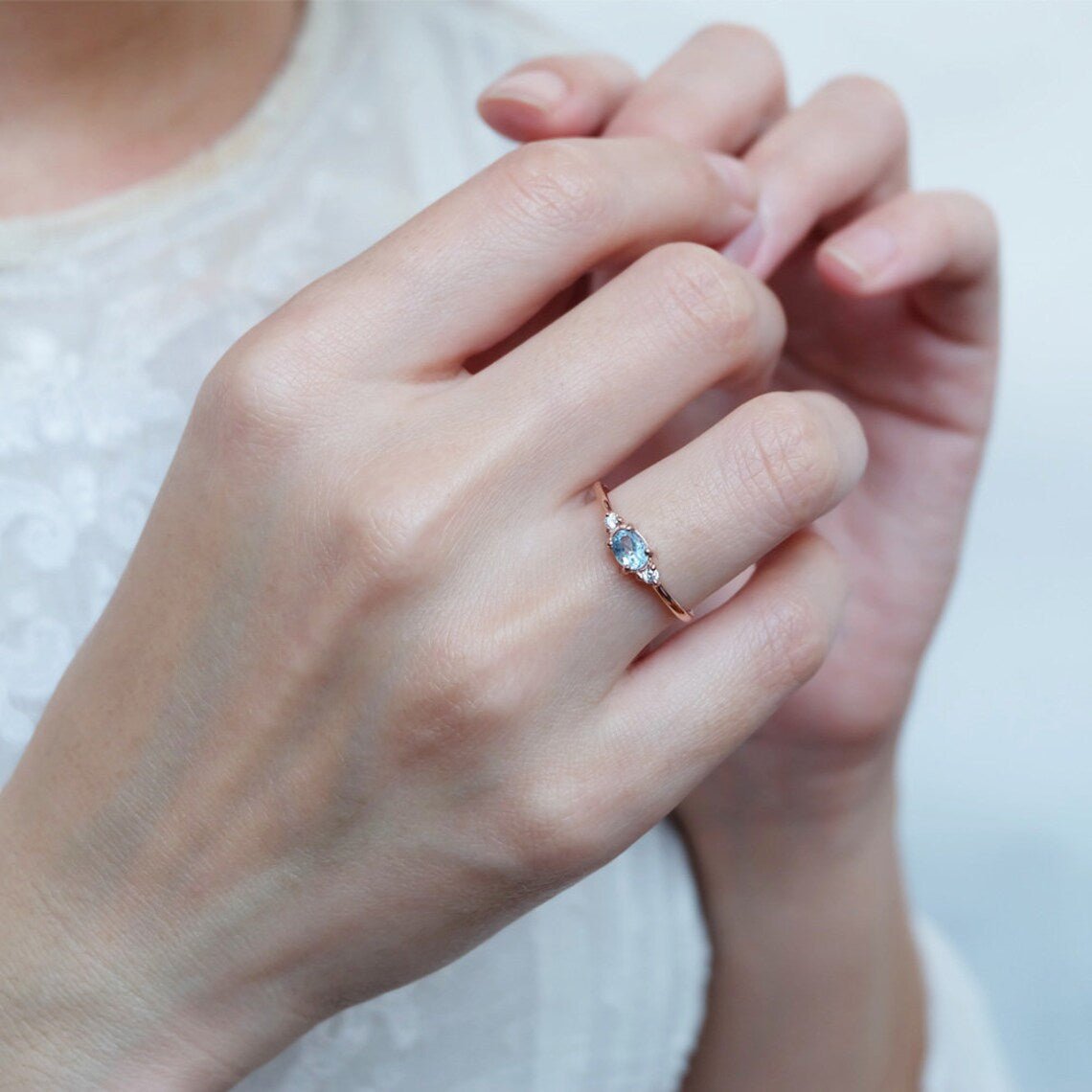 Aquamarine Diamond Ring Proviso - SOVATS