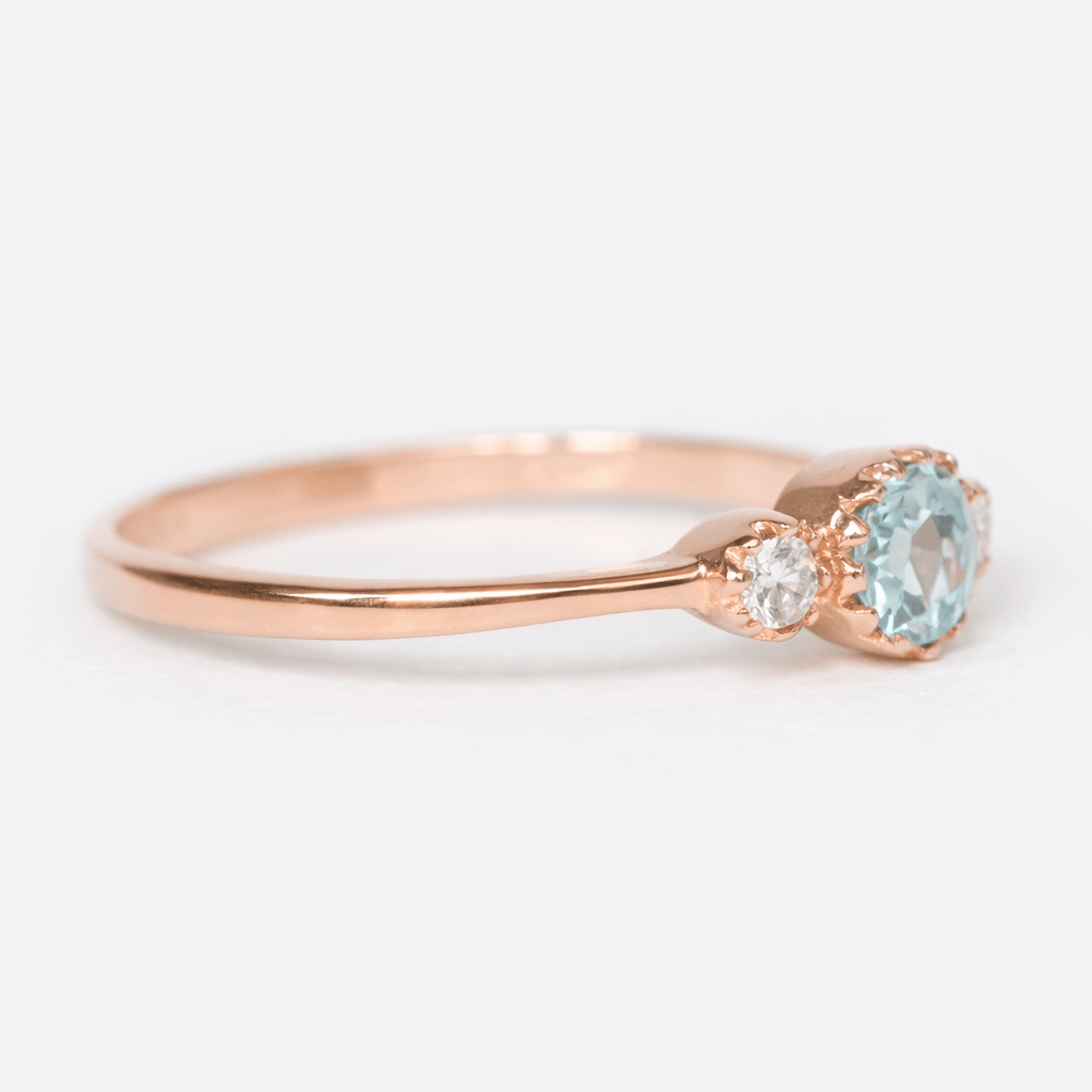 Aquamarine Diamond Ring Samira - SOVATS