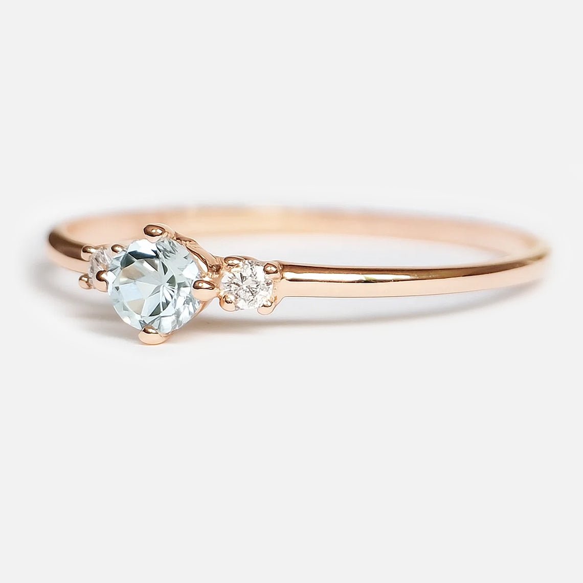 Aquamarine Diamond Ring Toki - SOVATS