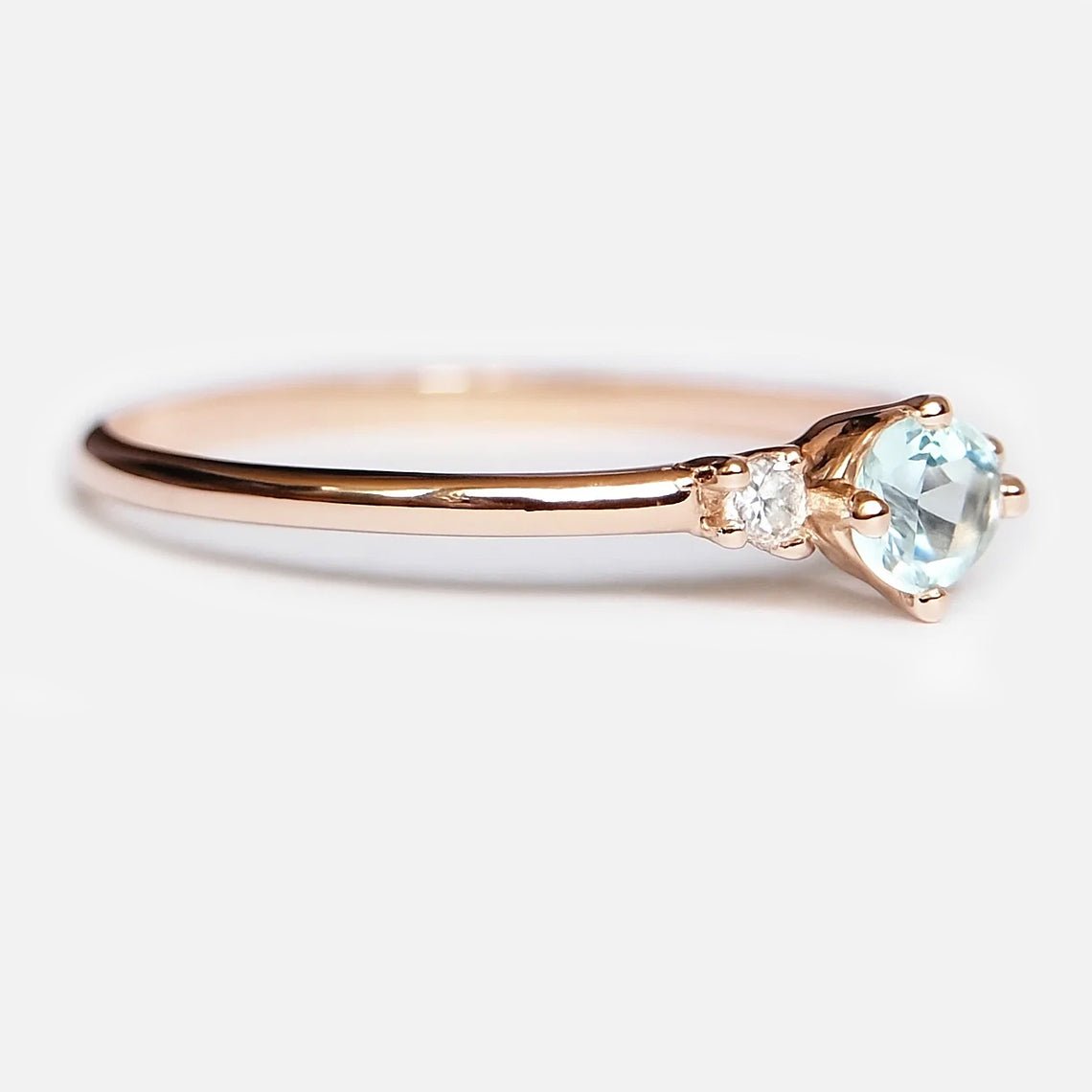 Aquamarine Diamond Ring Toki - SOVATS