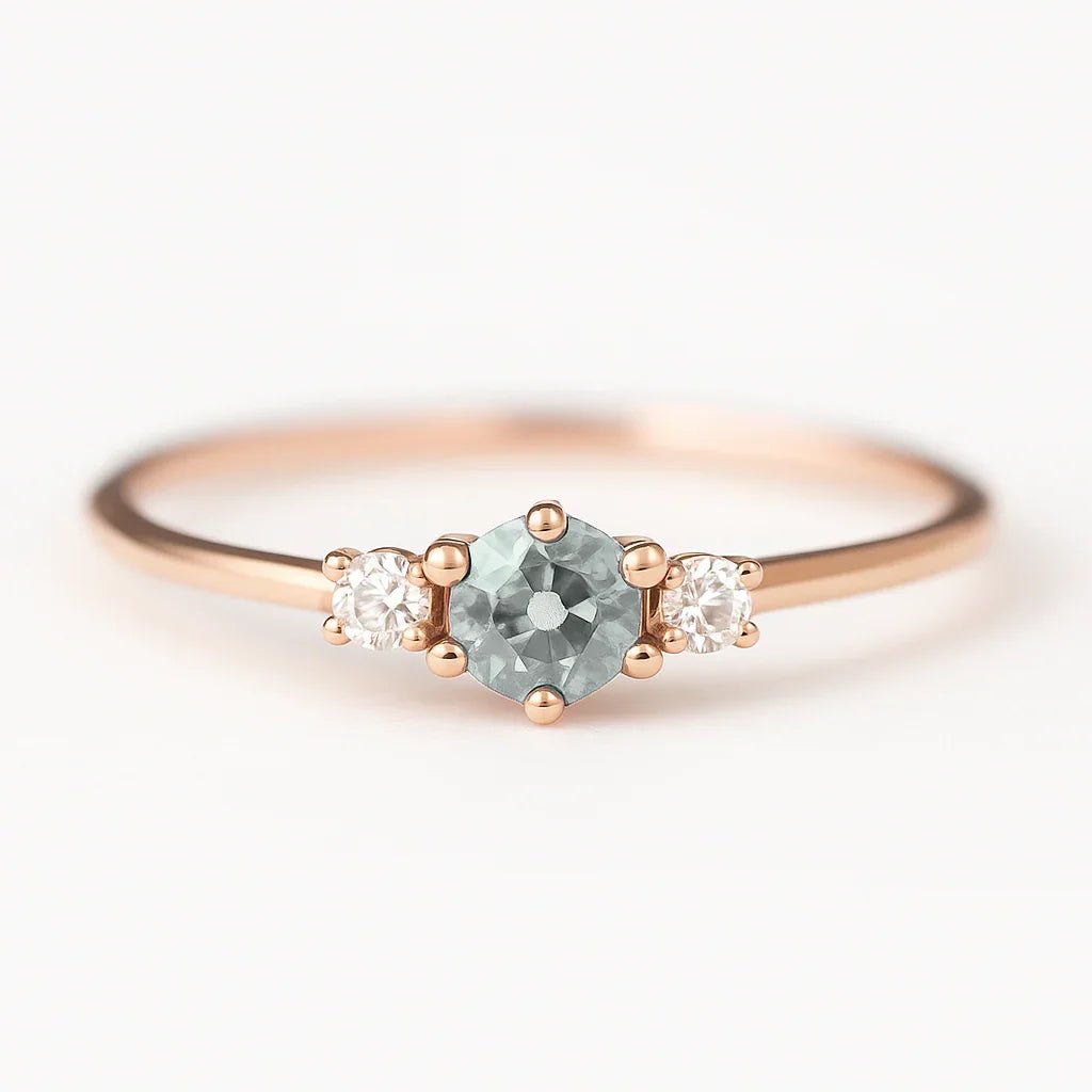 Aquamarine Diamond Ring Toki - SOVATS