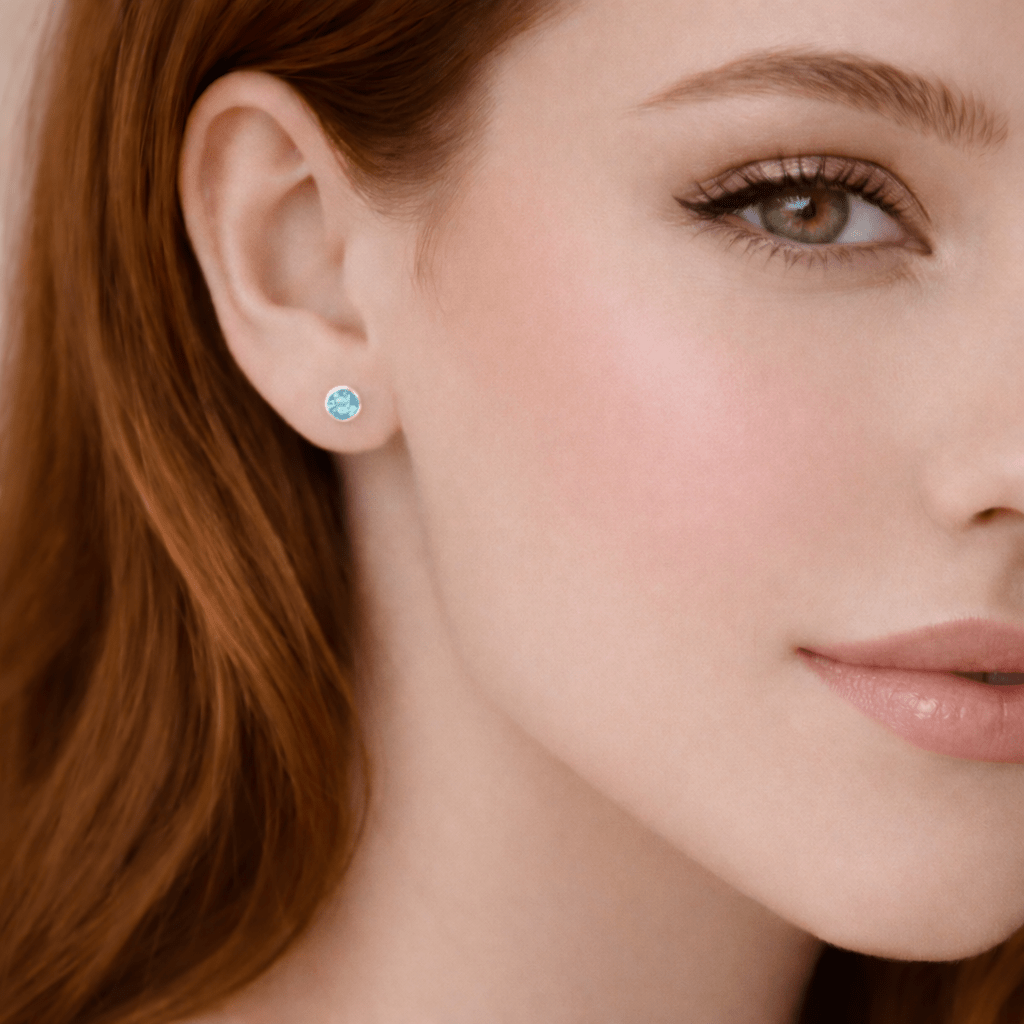 Aquamarine Earrings Edda - SOVATS