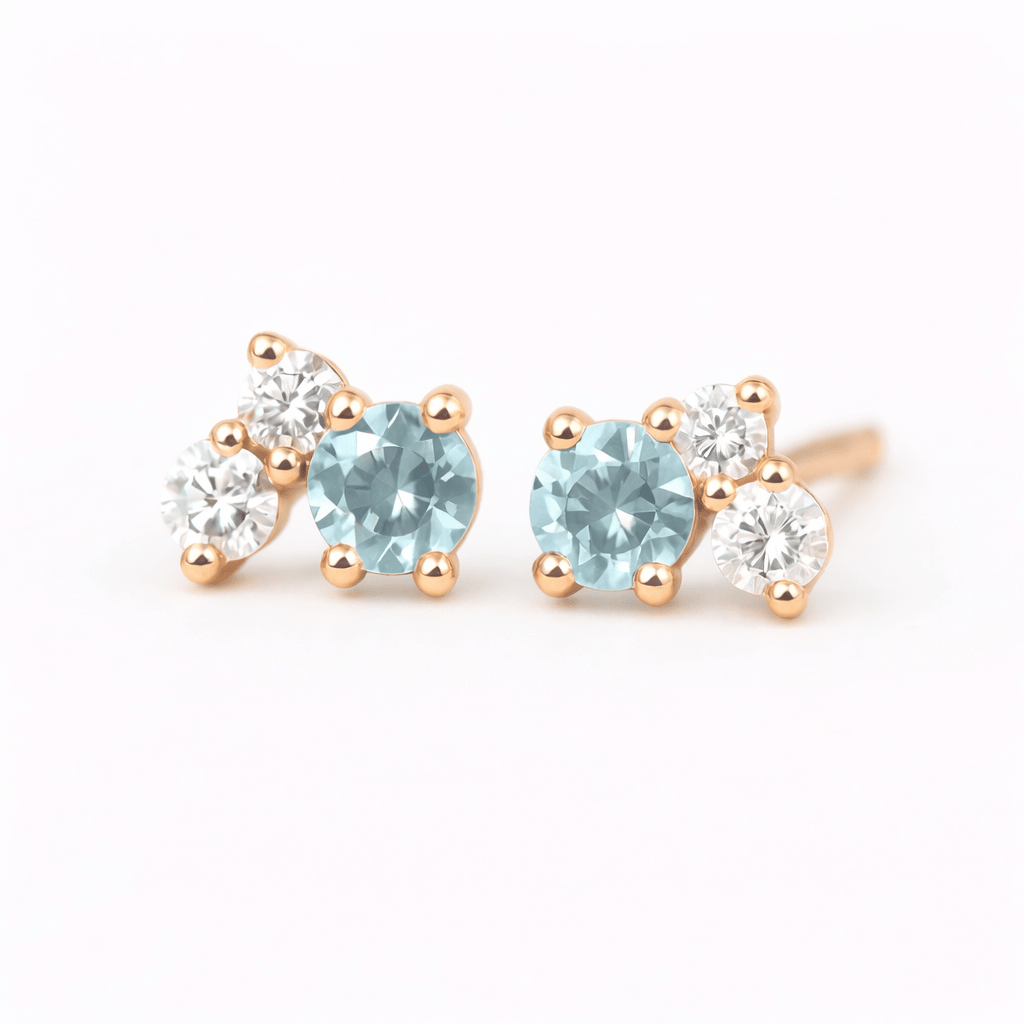 Aquamarine Earrings Olivia - SOVATS