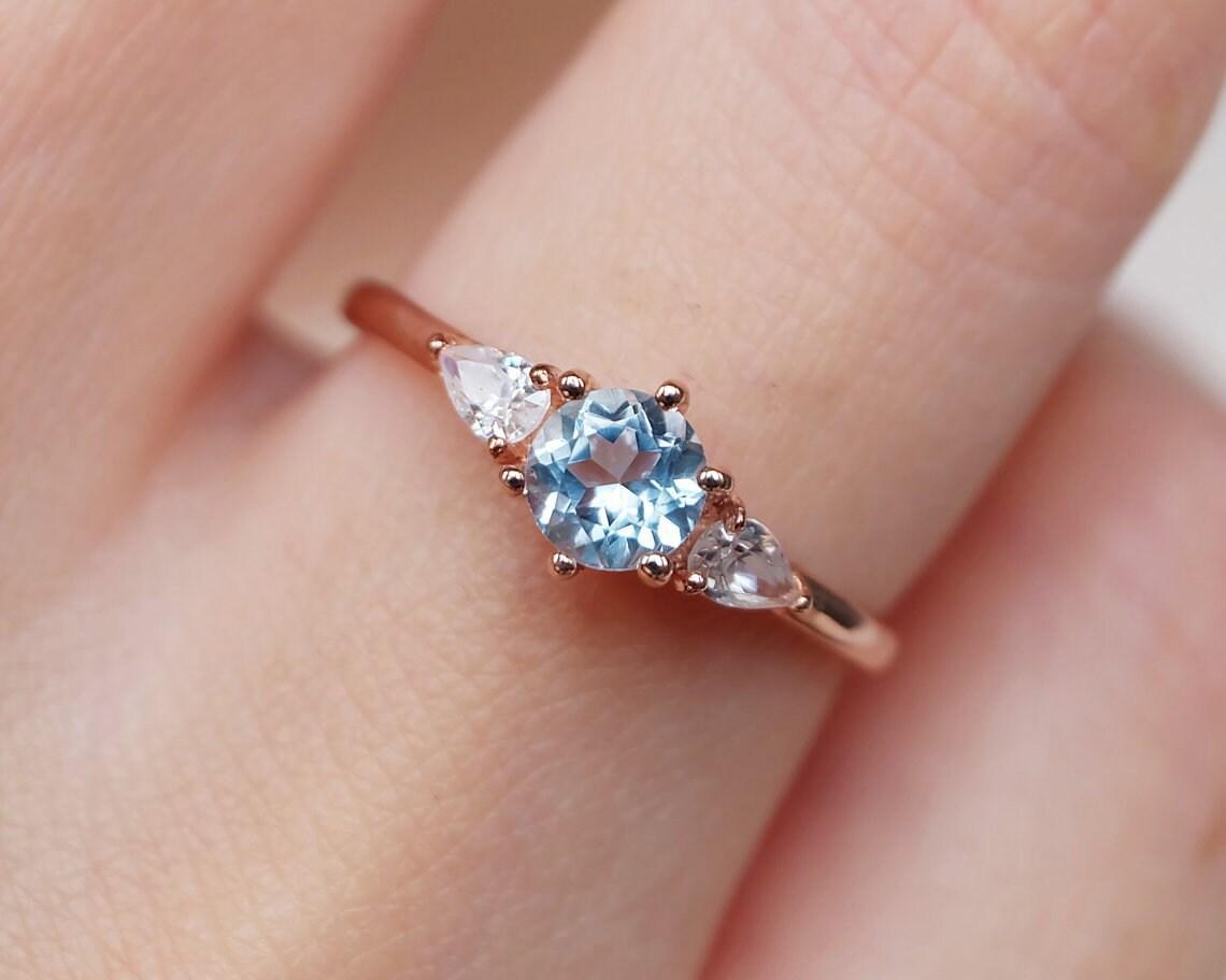 Aquamarine Engagement Ring Aquiris - SOVATS