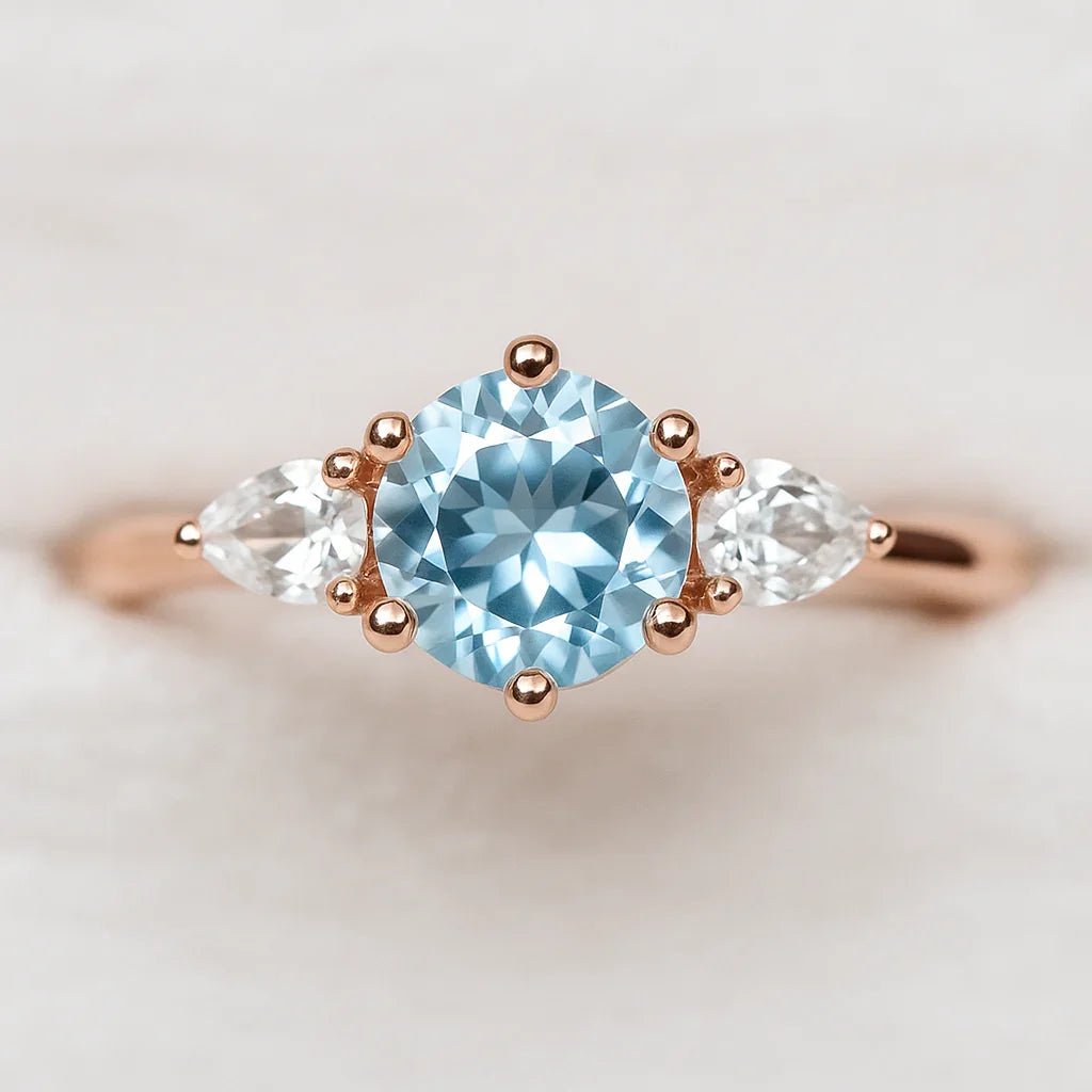 Aquamarine Engagement Ring Aquiris - SOVATS