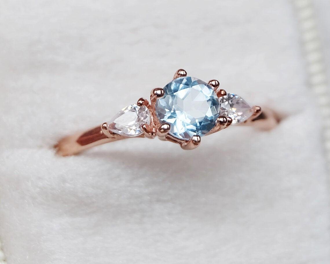 Aquamarine Engagement Ring Aquiris - SOVATS