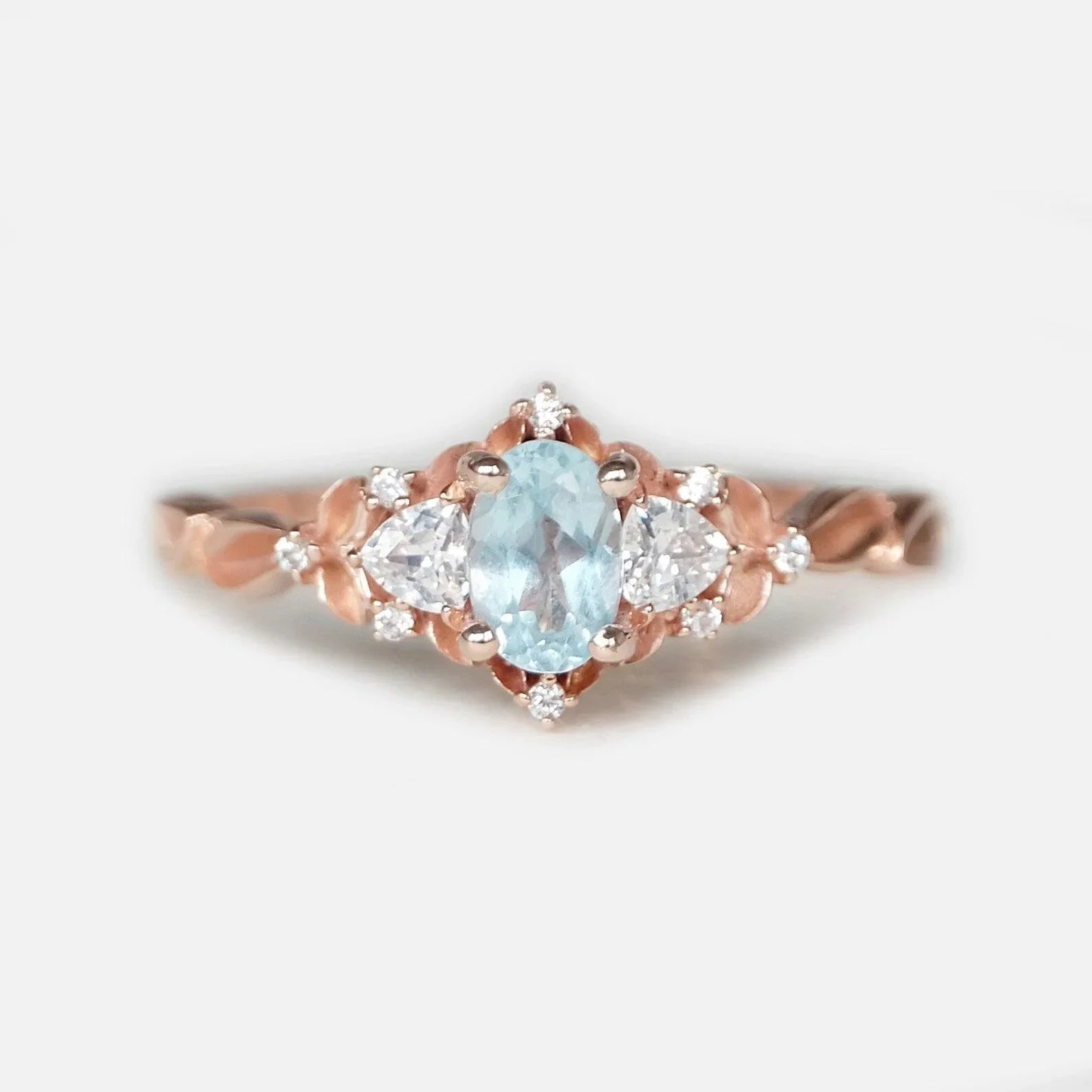 Aquamarine Engagement Ring Kiran - SOVATS