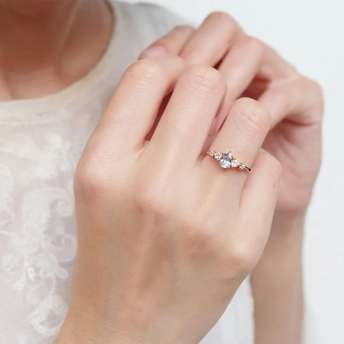 Aquamarine Engagement Ring Mauve - SOVATS