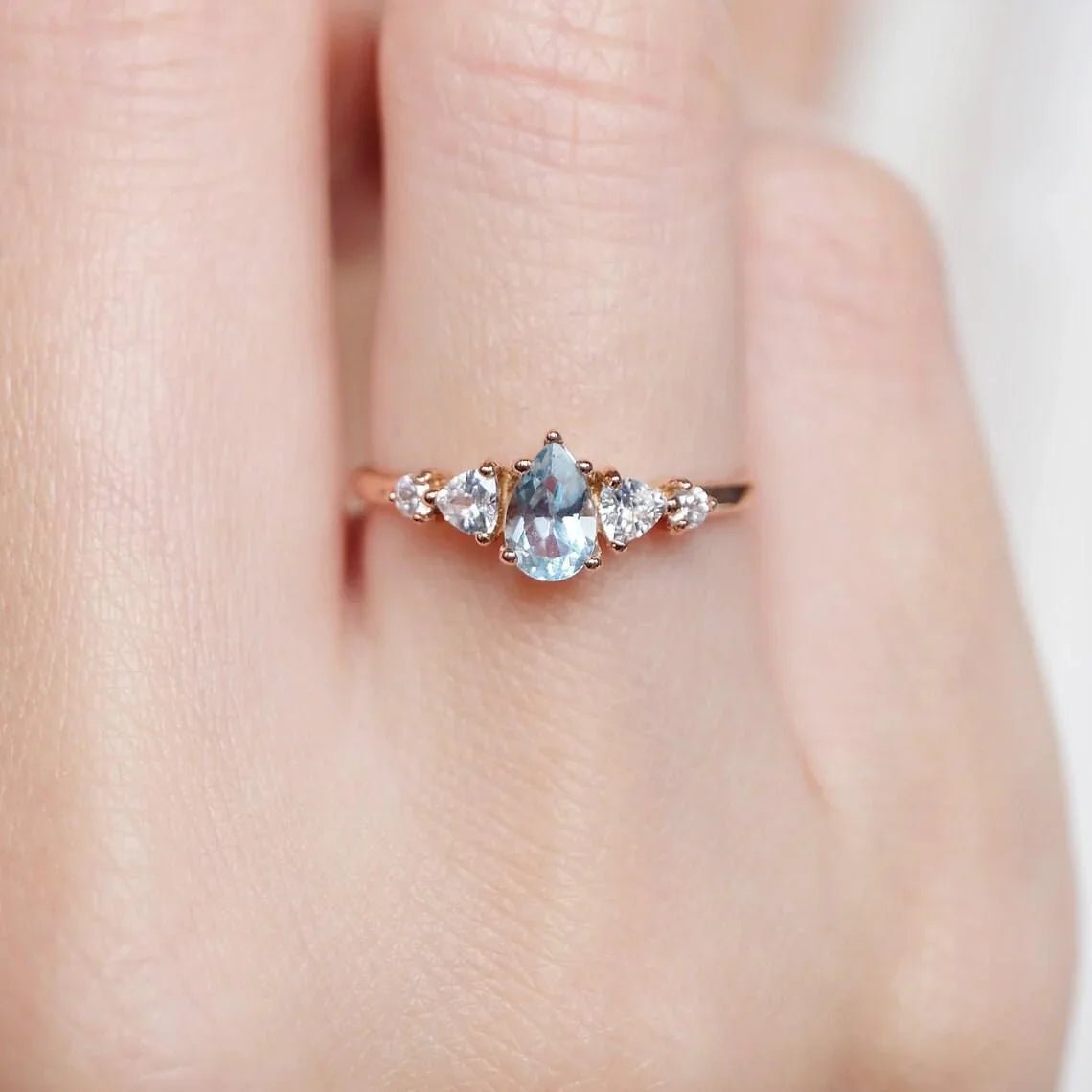 Aquamarine Engagement Ring Mauve - SOVATS
