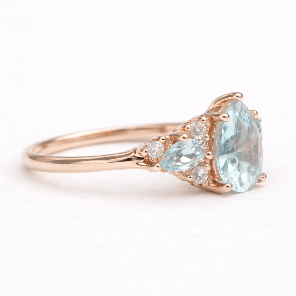 Aquamarine Engagement Ring Salma - SOVATS