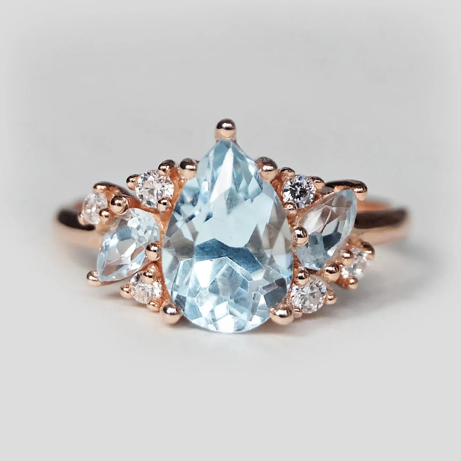 Aquamarine Engagement Ring Salma - SOVATS