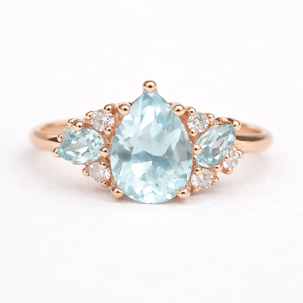 Aquamarine Engagement Ring Salma - SOVATS