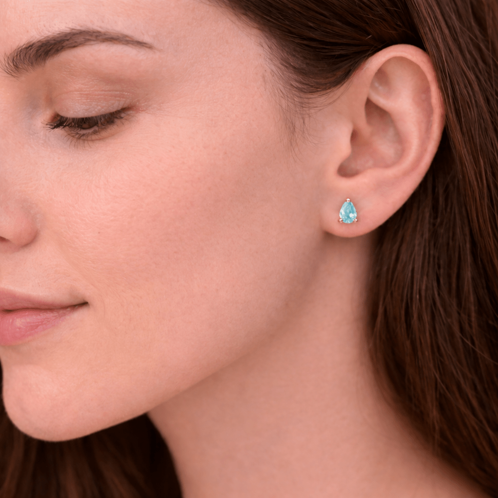 Aquamarine Gold Earrings Addie - SOVATS