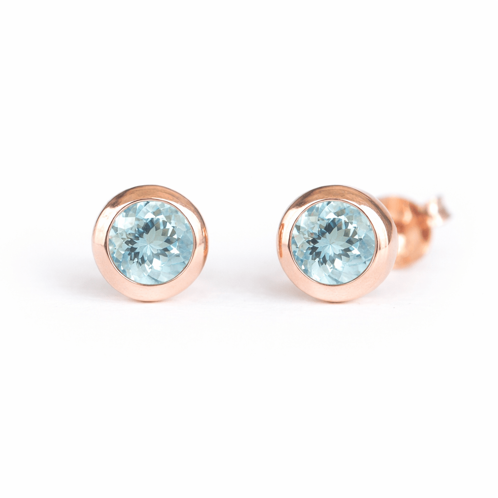 Aquamarine Gold Earrings Amayeta - SOVATS