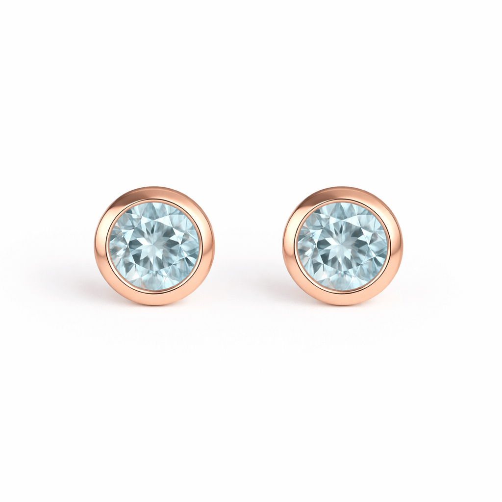 Aquamarine Gold Earrings Amayeta - SOVATS