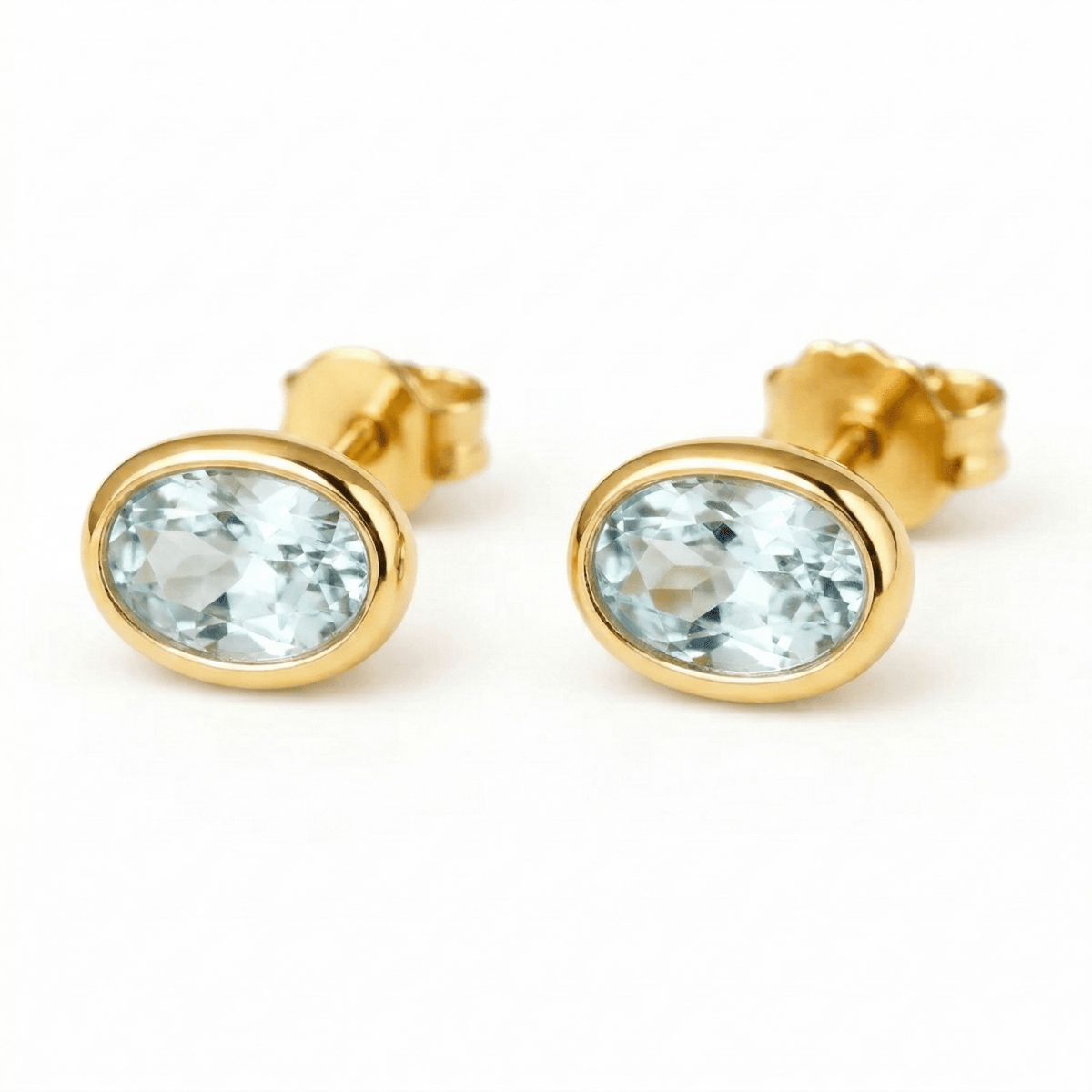 Aquamarine Gold Earrings Nina - SOVATS