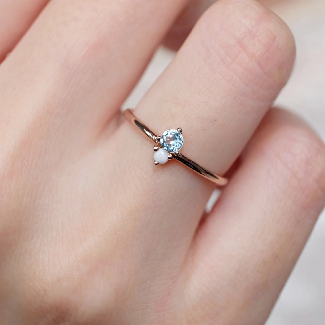 Aquamarine Opal Ring Harmonie - SOVATS
