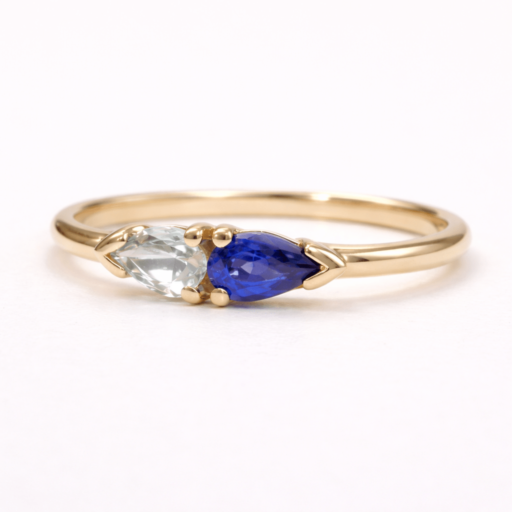 Aquamarine Sapphire Gold Ring Hamelin - SOVATS