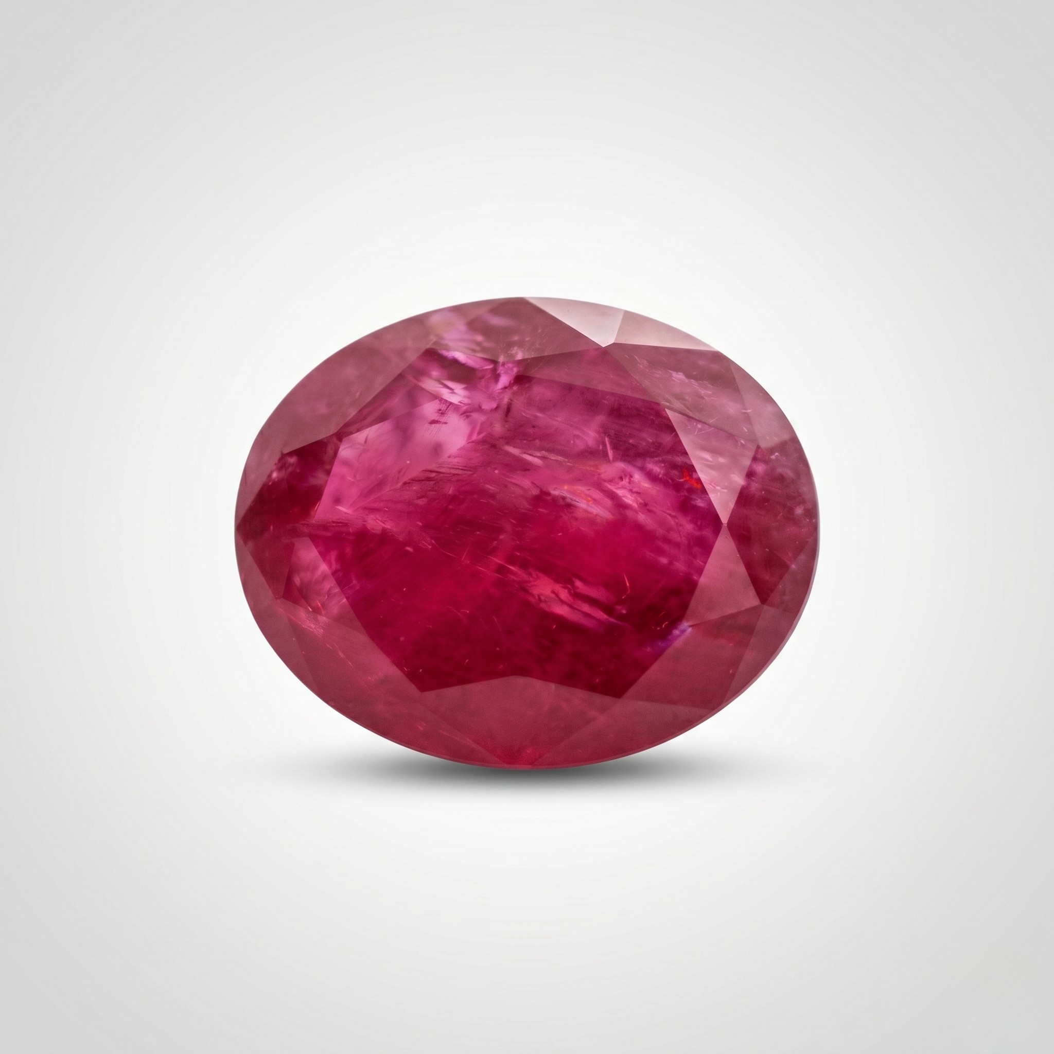 Certified Untreated Oval Cut Ruby