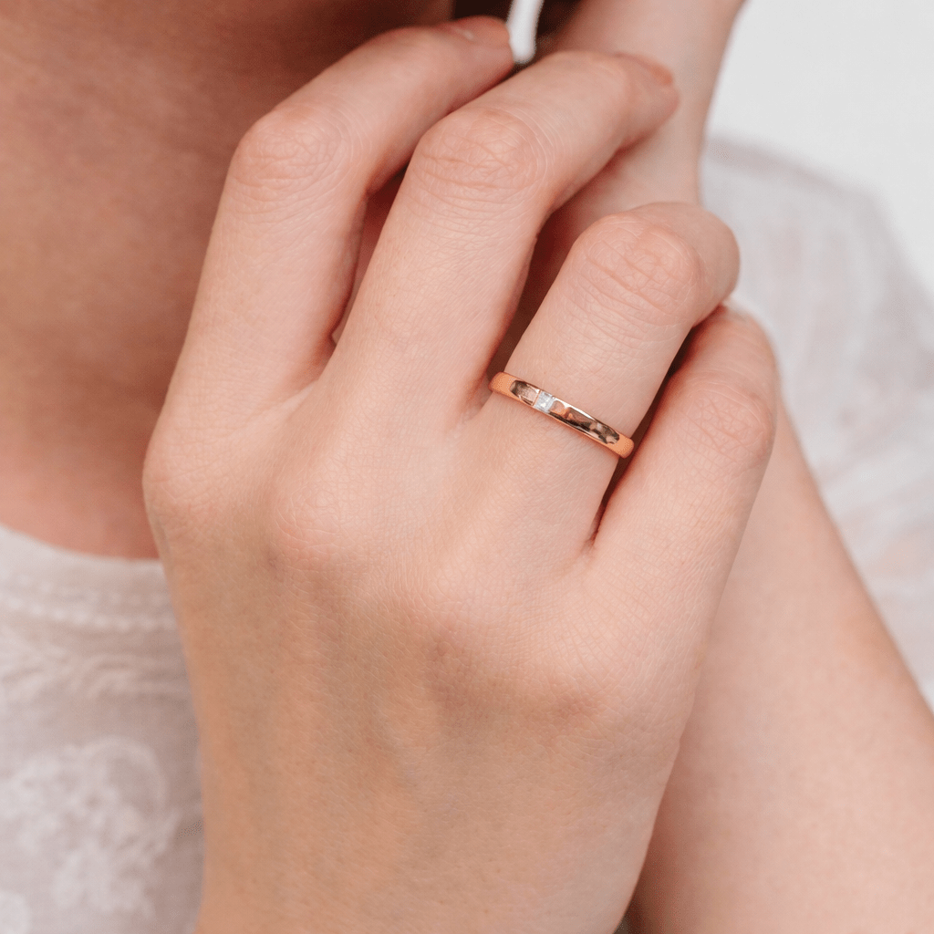 Baguette Diamond Band Gold Ring Yami - SOVATS