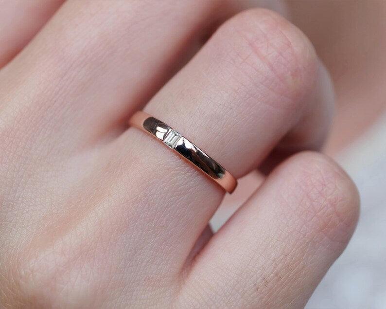 Baguette Diamond Band Ring Yami - SOVATS