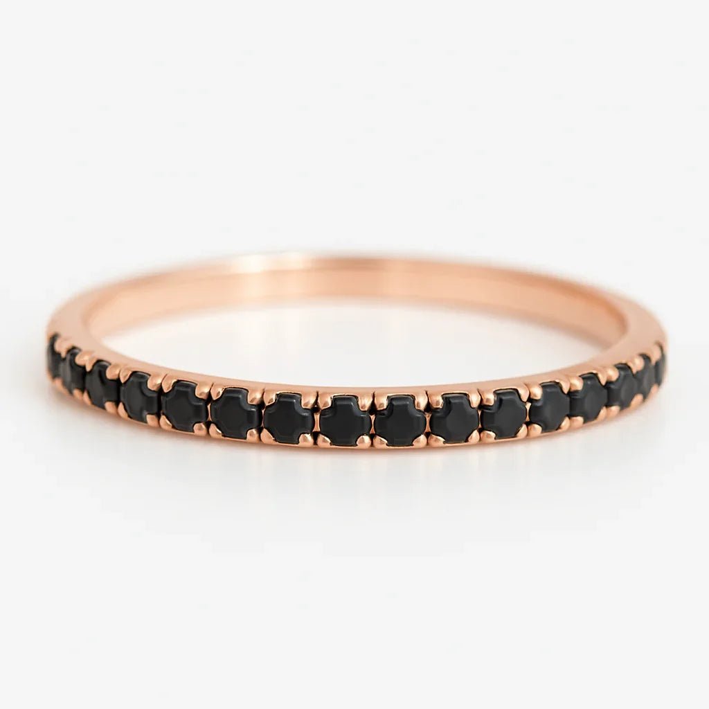 Black Diamond Half Eternity Ring Jasmin - SOVATS