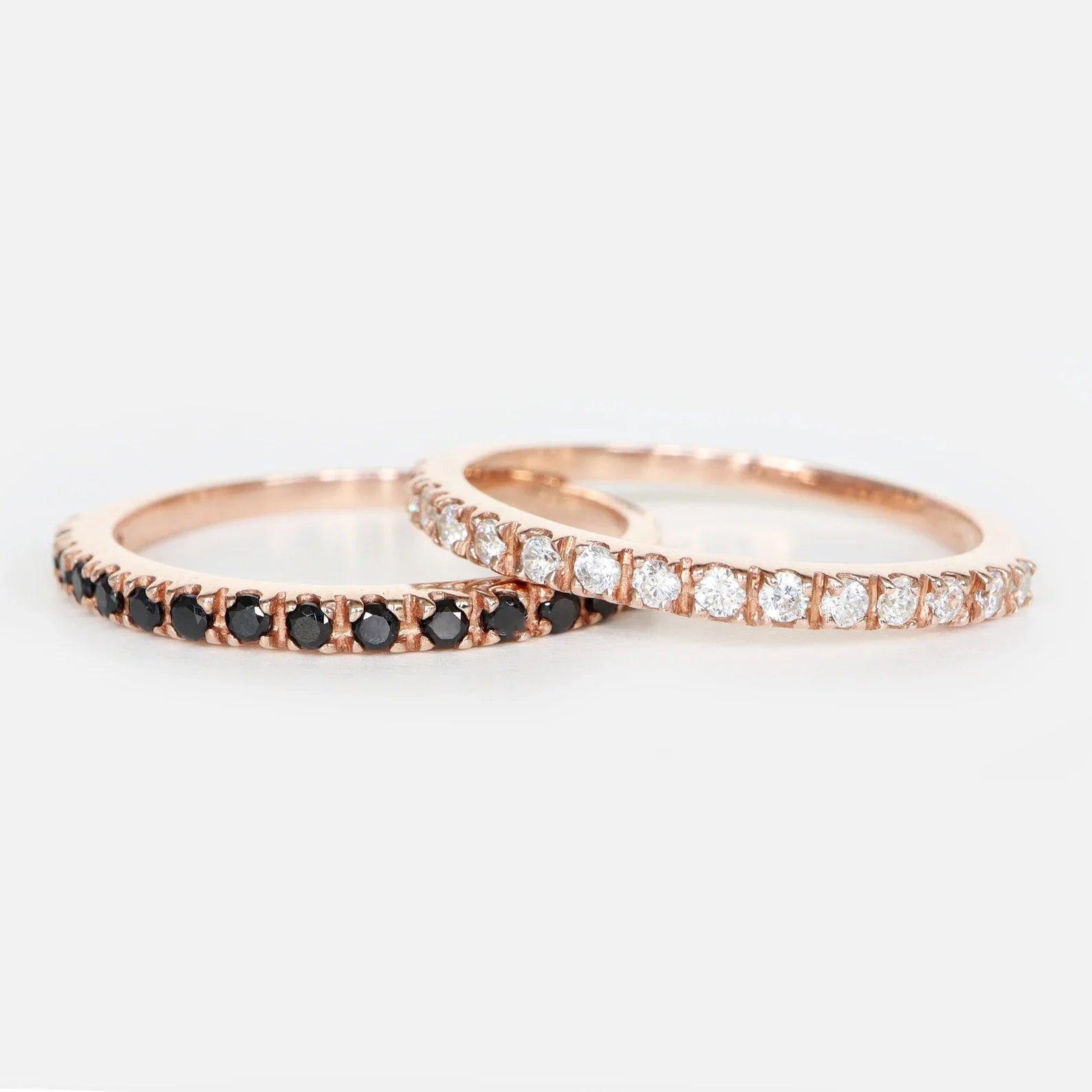 Black Diamond Half Eternity Ring Jasmin - SOVATS