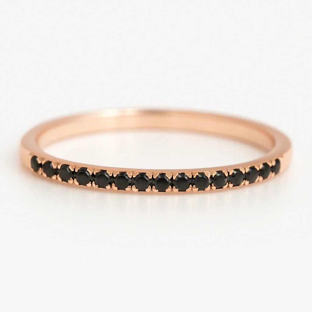 Black Diamond Half Eternity Ring Maryam - SOVATS