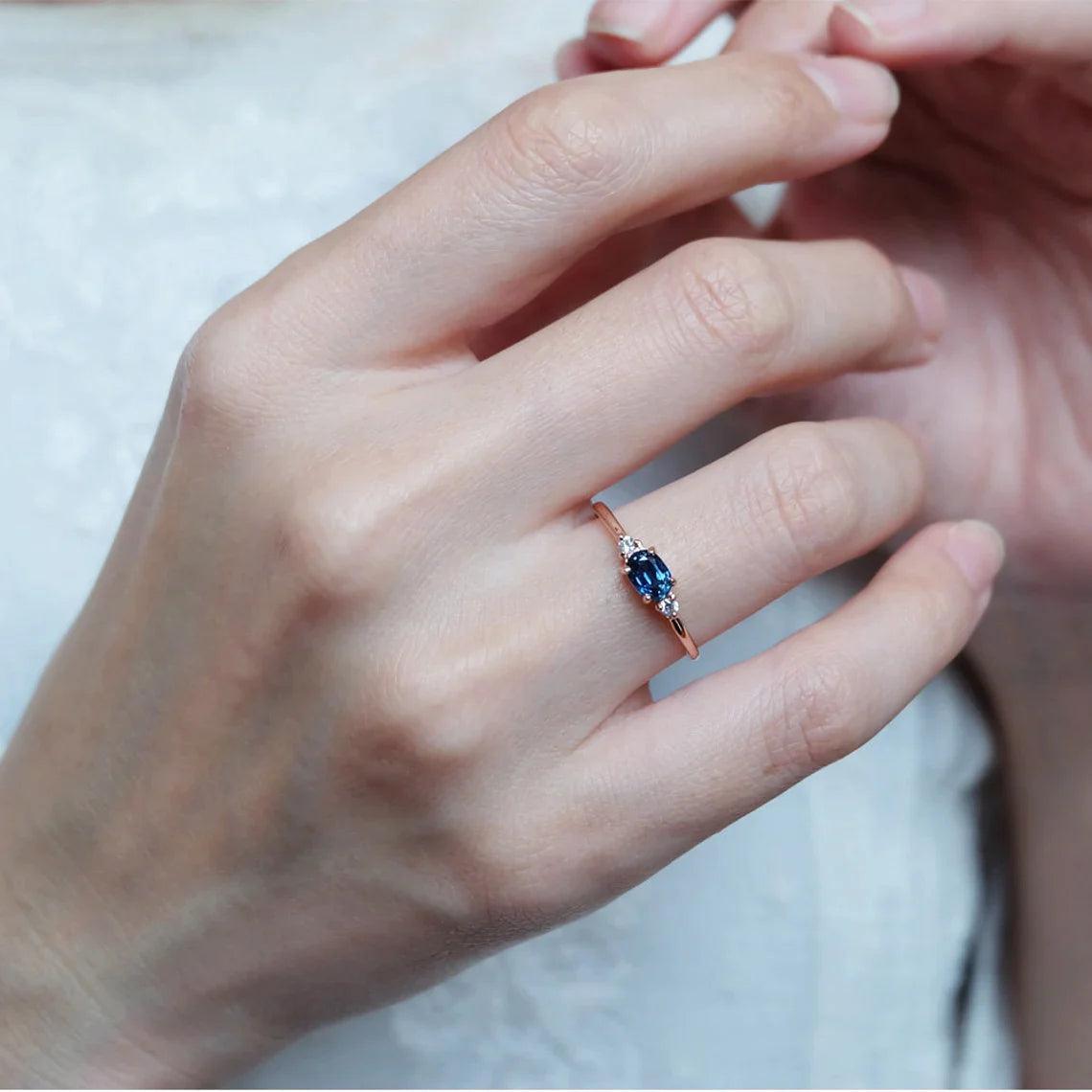 Blue Sapphire Diamond Ring Proviso - SOVATS
