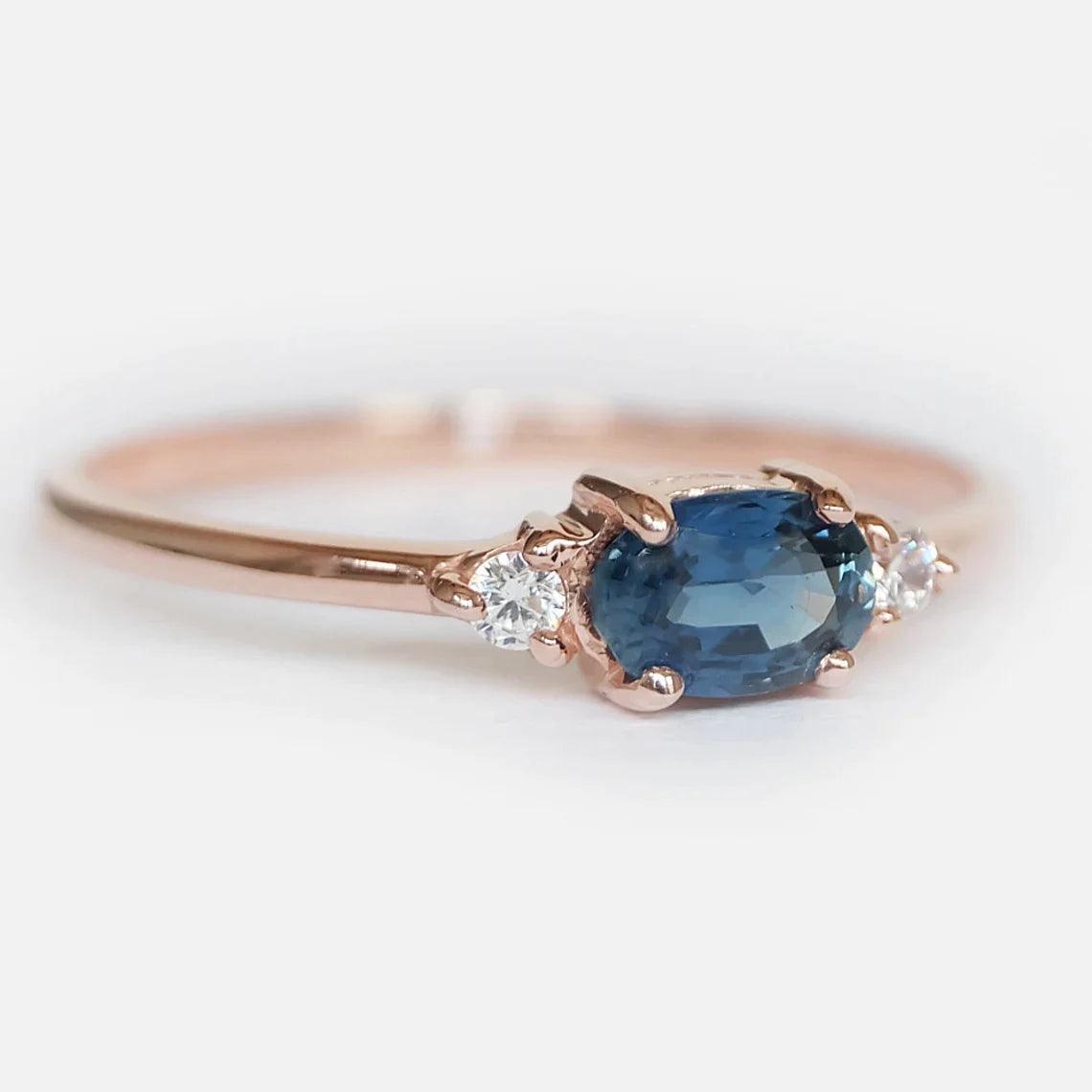 Blue Sapphire Diamond Ring Proviso - SOVATS