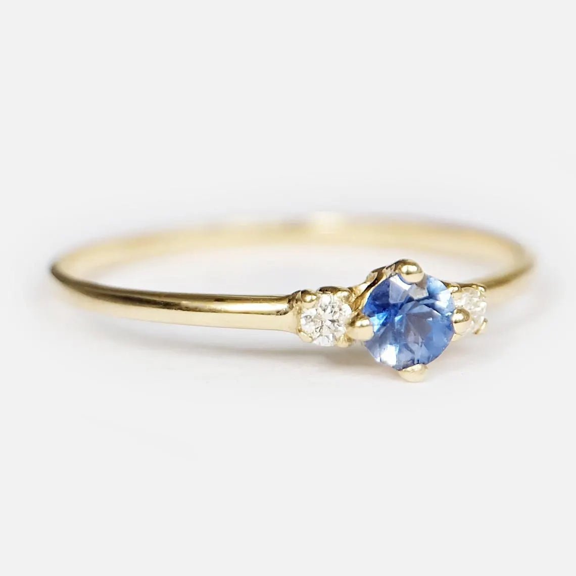 Blue Sapphire Diamond Ring Toki - SOVATS