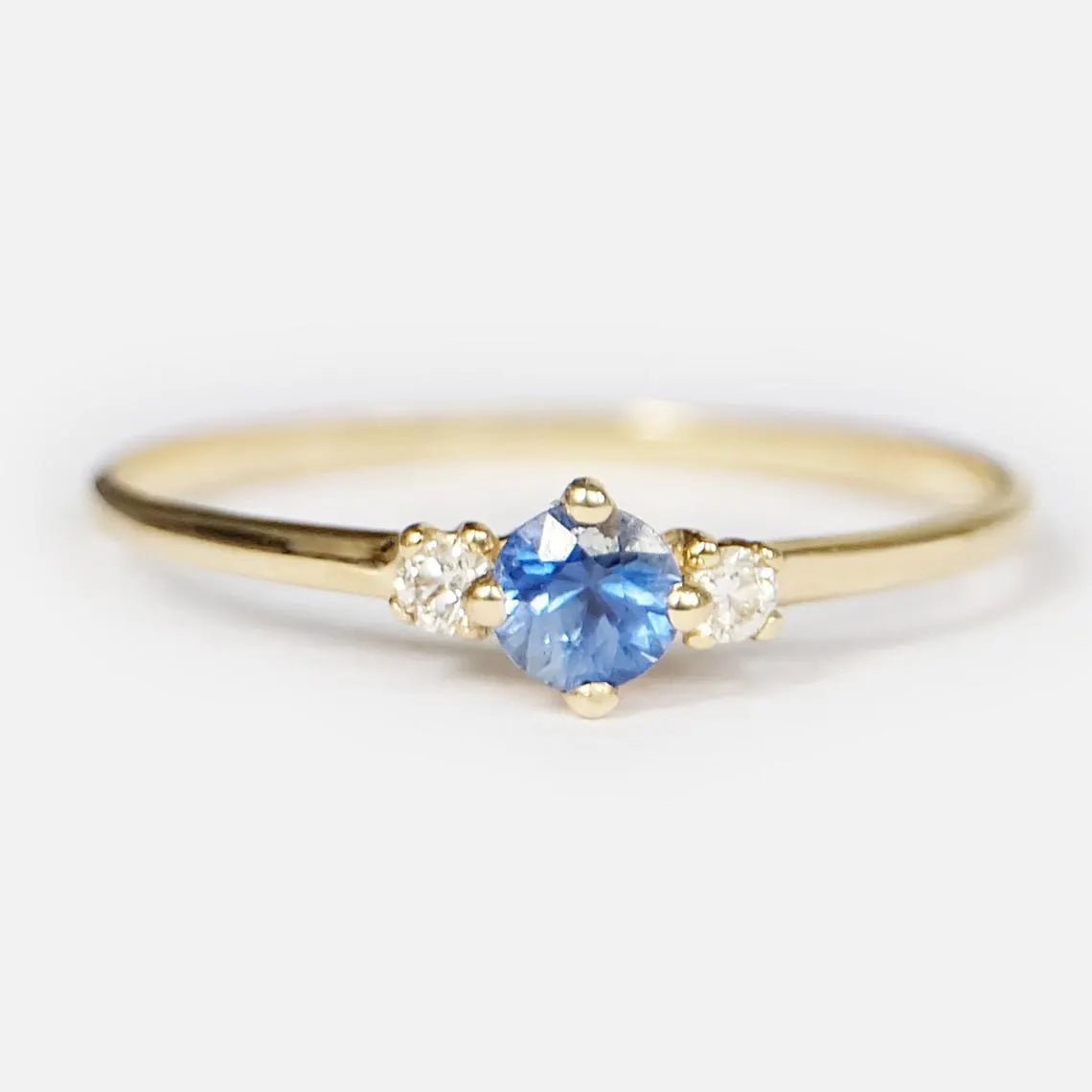 Blue Sapphire Diamond Ring Toki - SOVATS