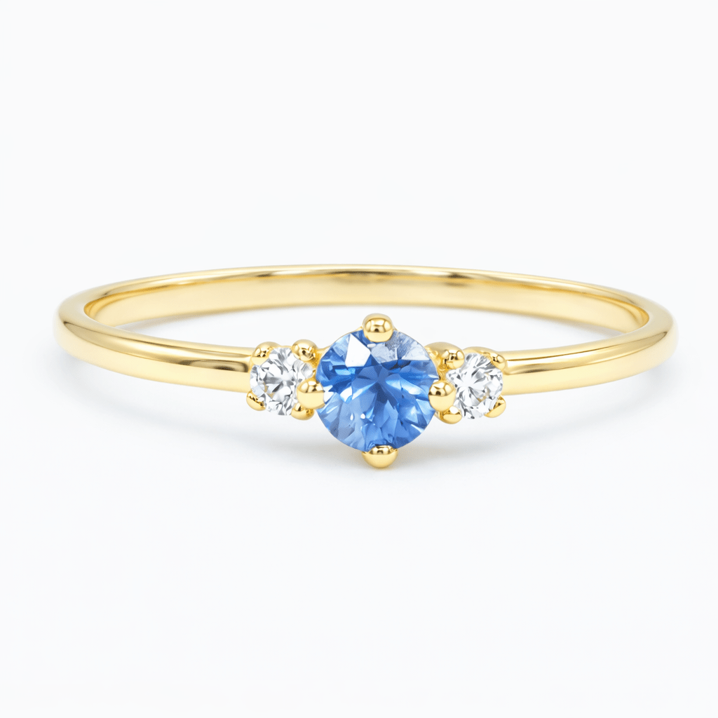 Blue Sapphire Diamond Ring Toki - SOVATS
