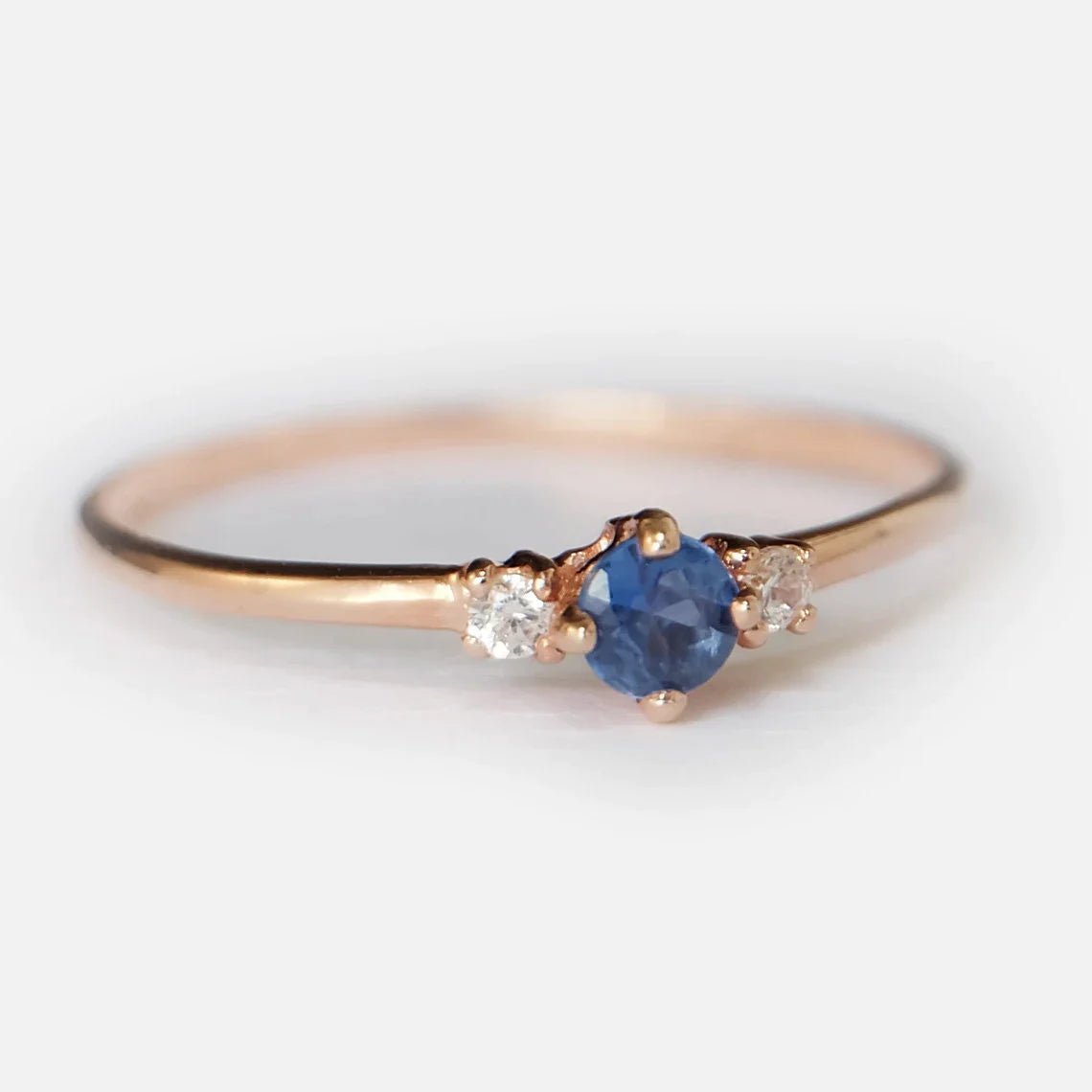 Blue Sapphire Diamond Ring Toki - SOVATS