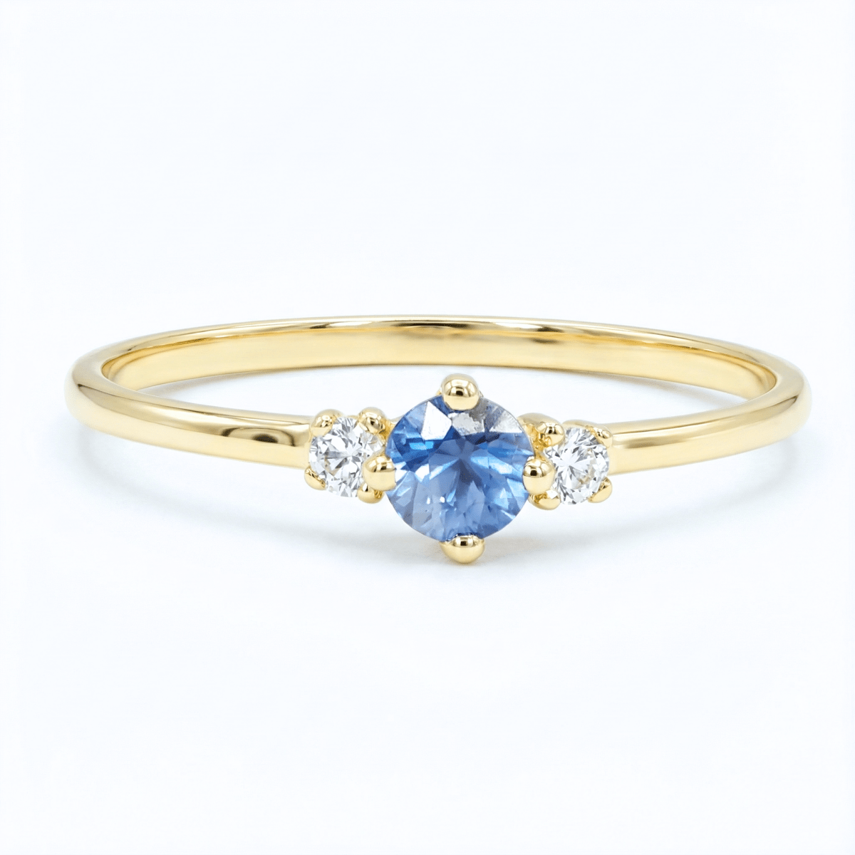Blue Sapphire Diamond Ring Toki - SOVATS