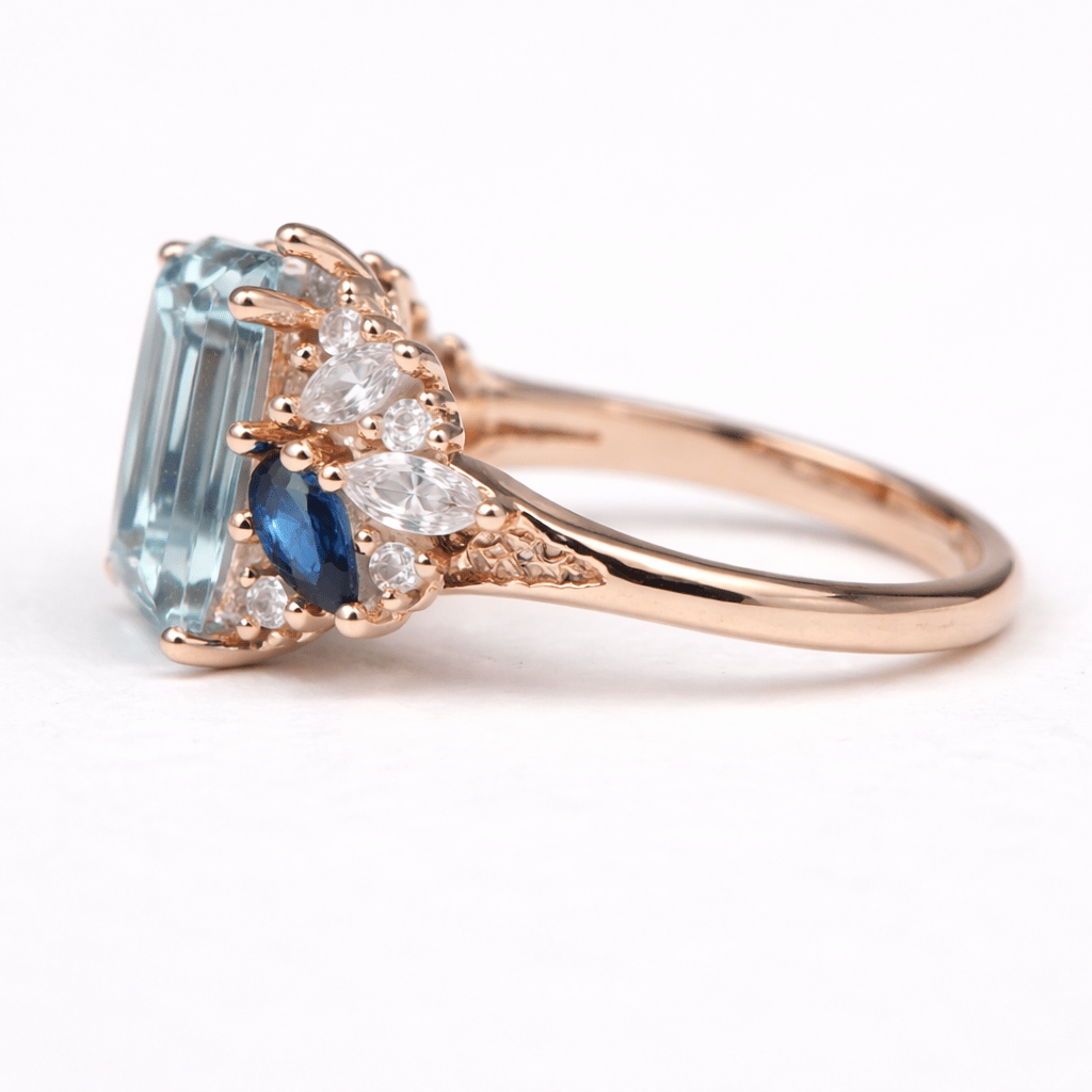 Blue Topaz Engagement Ring Caelia - SOVATS