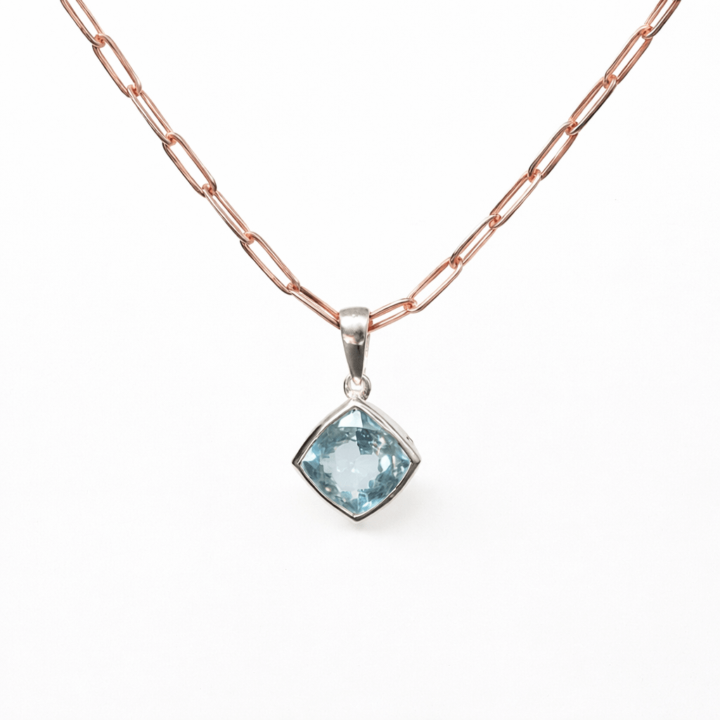 Blue Topaz Gold Pendant Nanda - SOVATS