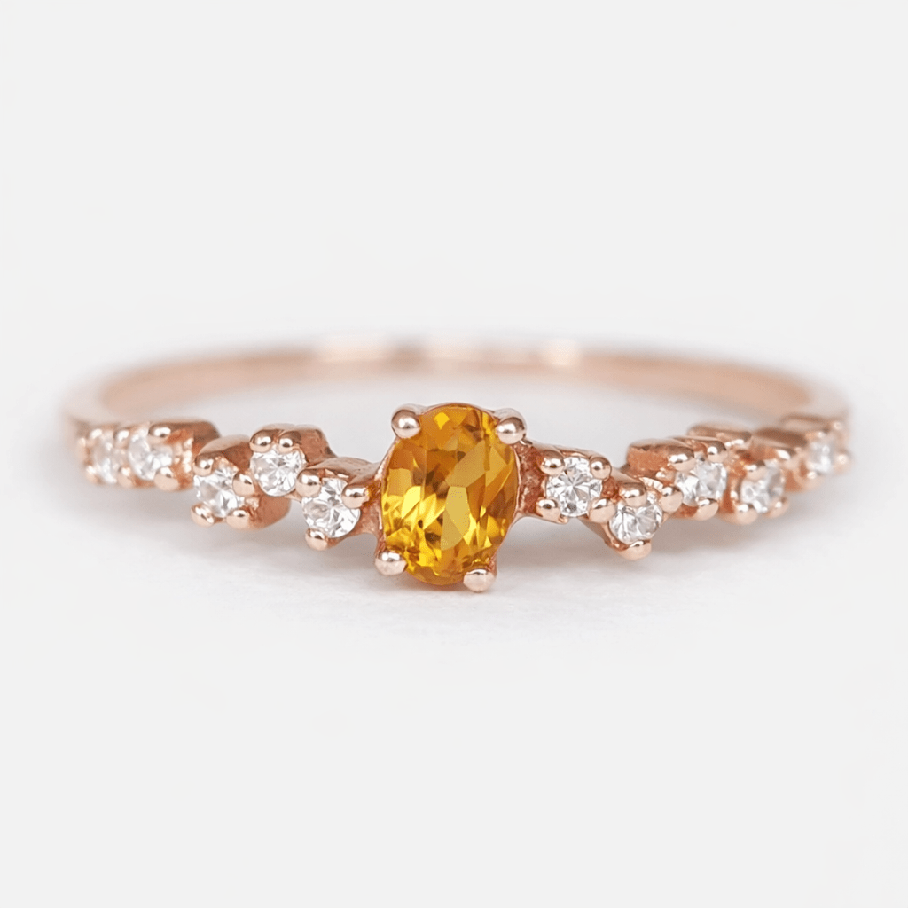 Citrine Diamond Ring Agnes - SOVATS