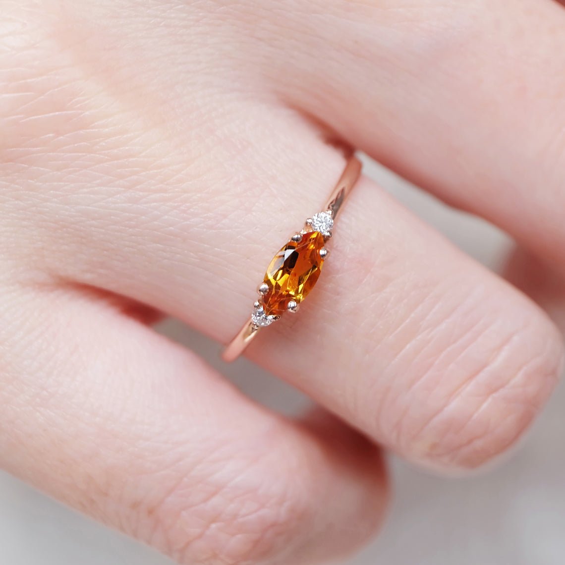 Citrine Diamond Ring Centaurea - SOVATS
