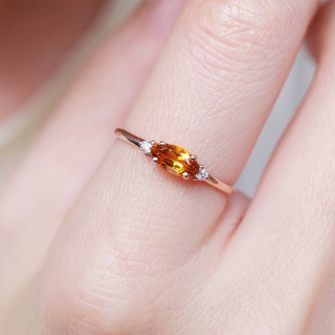 Citrine Diamond Ring Centaurea - SOVATS
