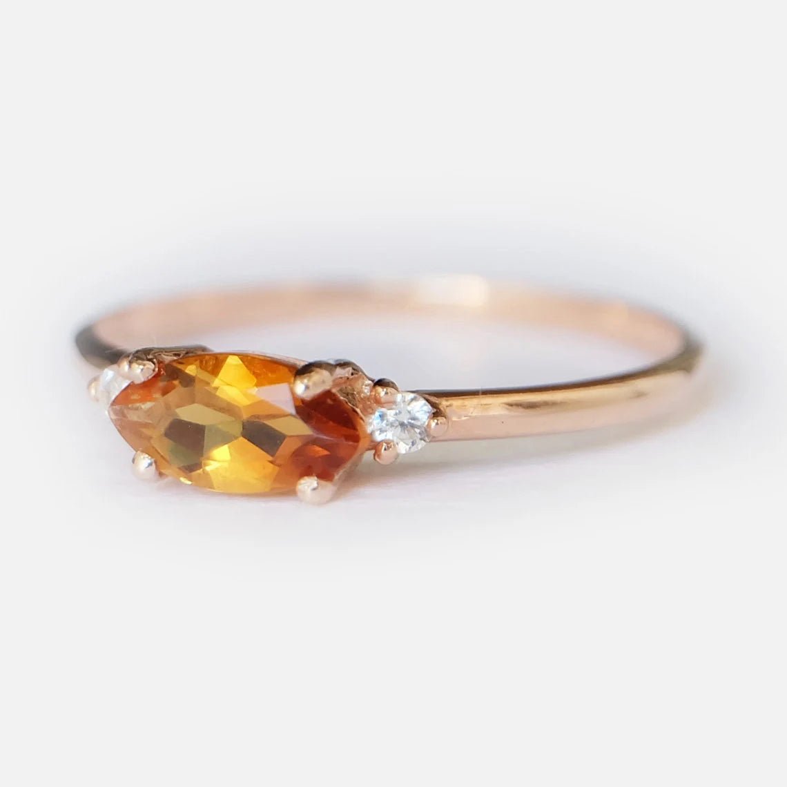 Citrine Diamond Ring Centaurea - SOVATS