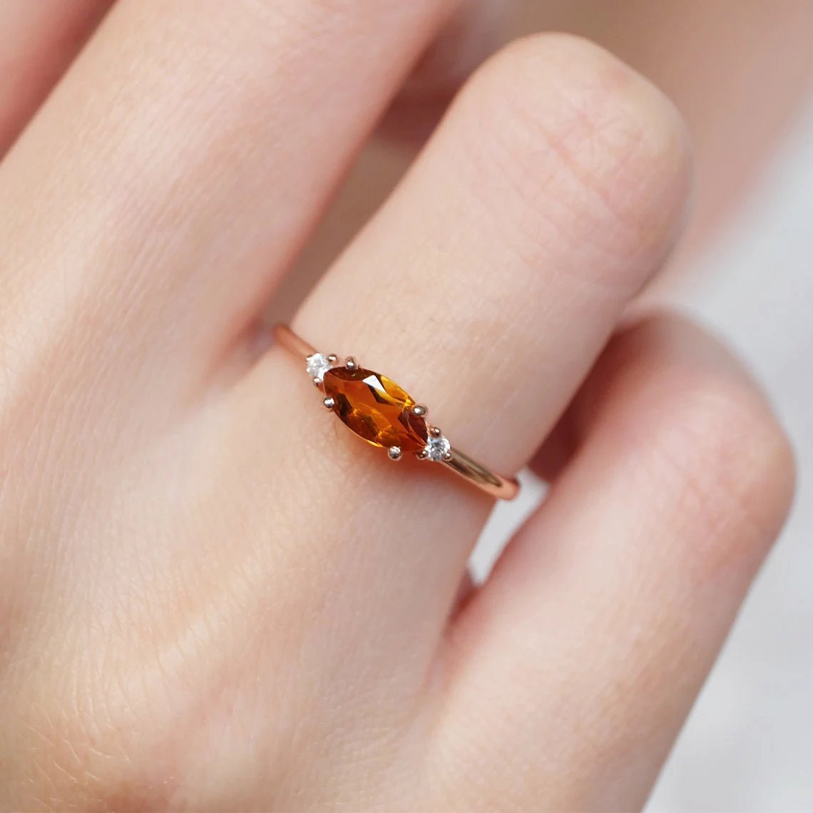 Citrine Diamond Ring Centaurea - SOVATS