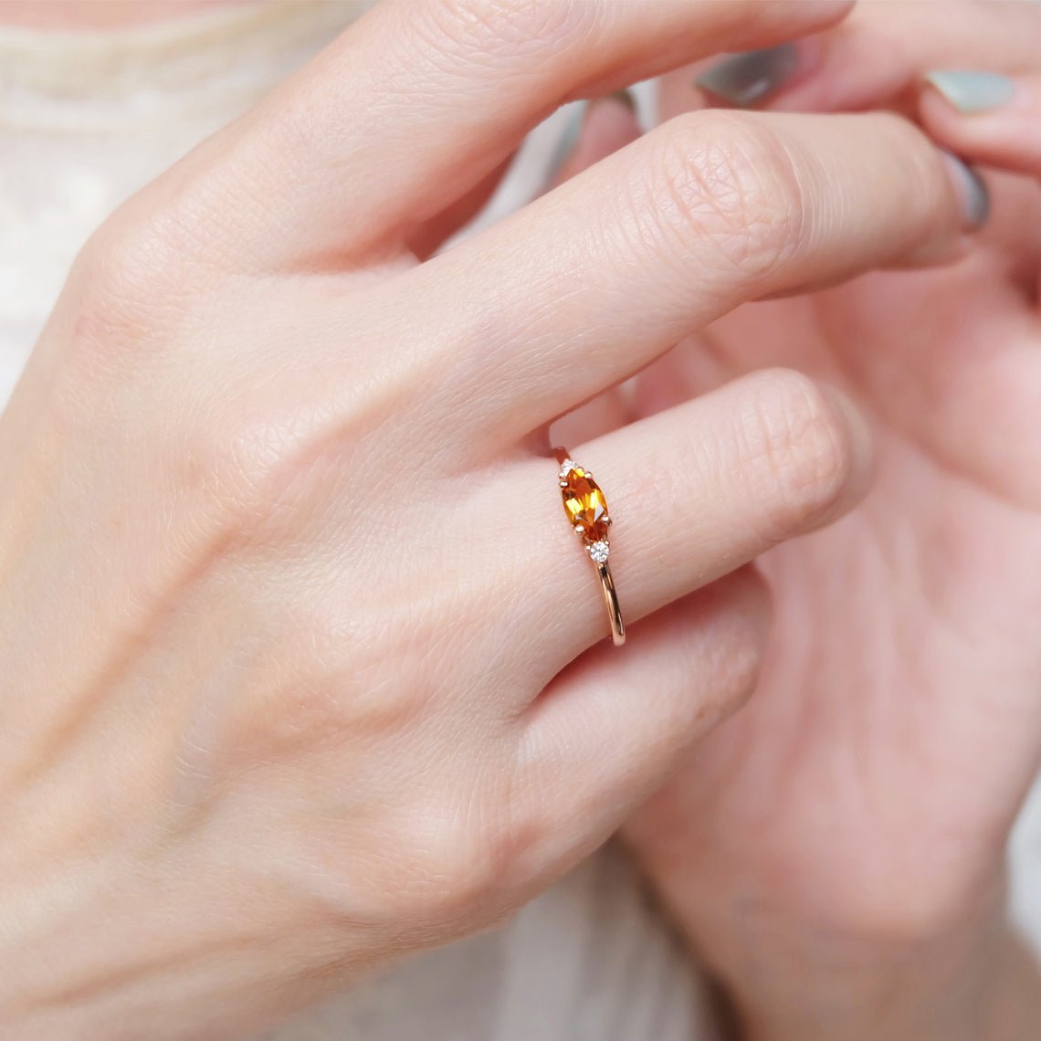 Citrine Diamond Ring Centaurea - SOVATS