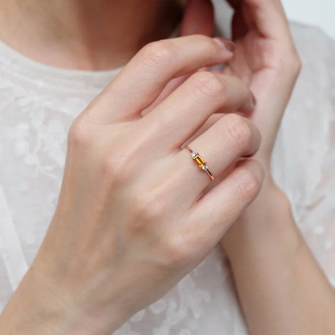 Citrine Diamond Ring Lucian - SOVATS
