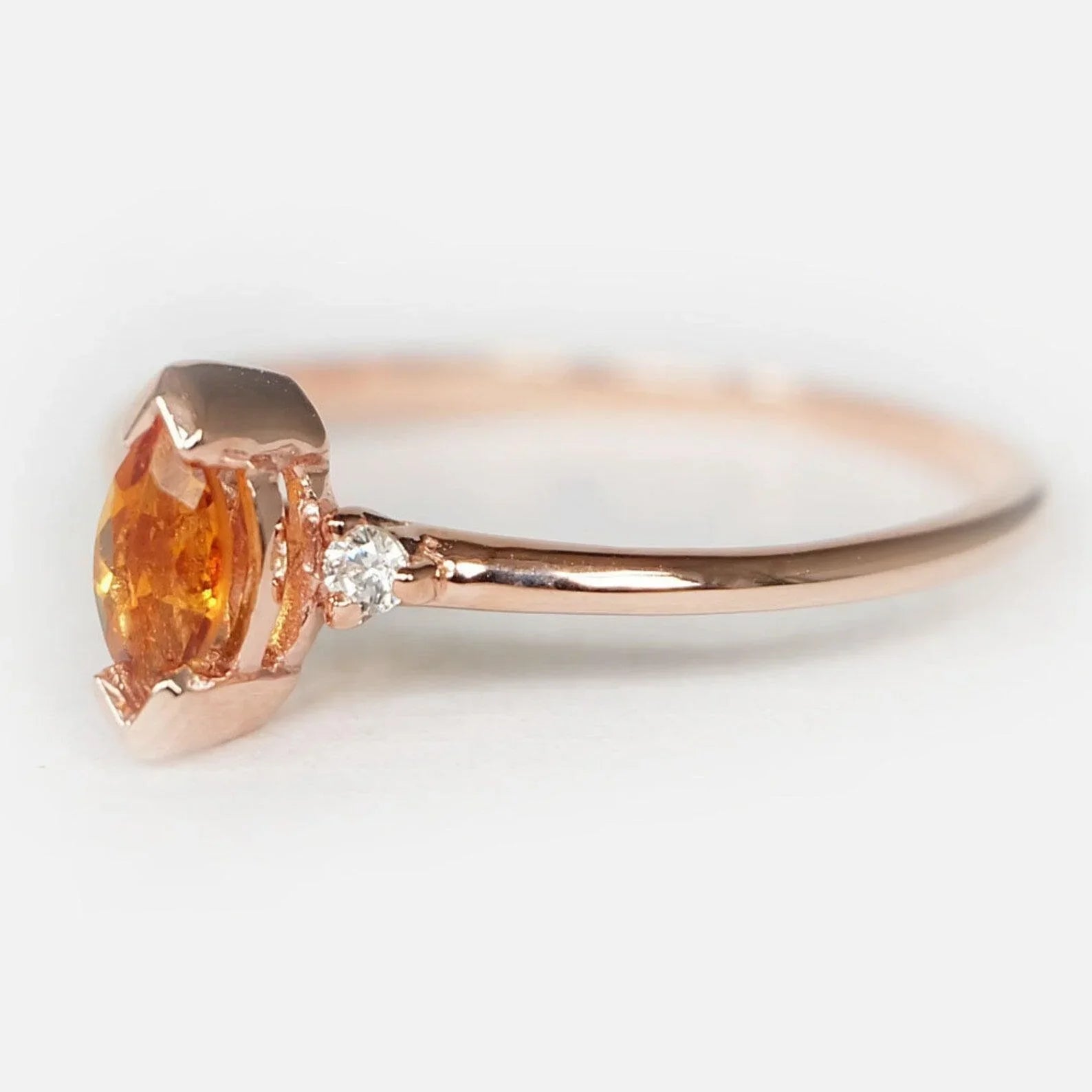 Citrine Diamond Ring Madeleine - SOVATS