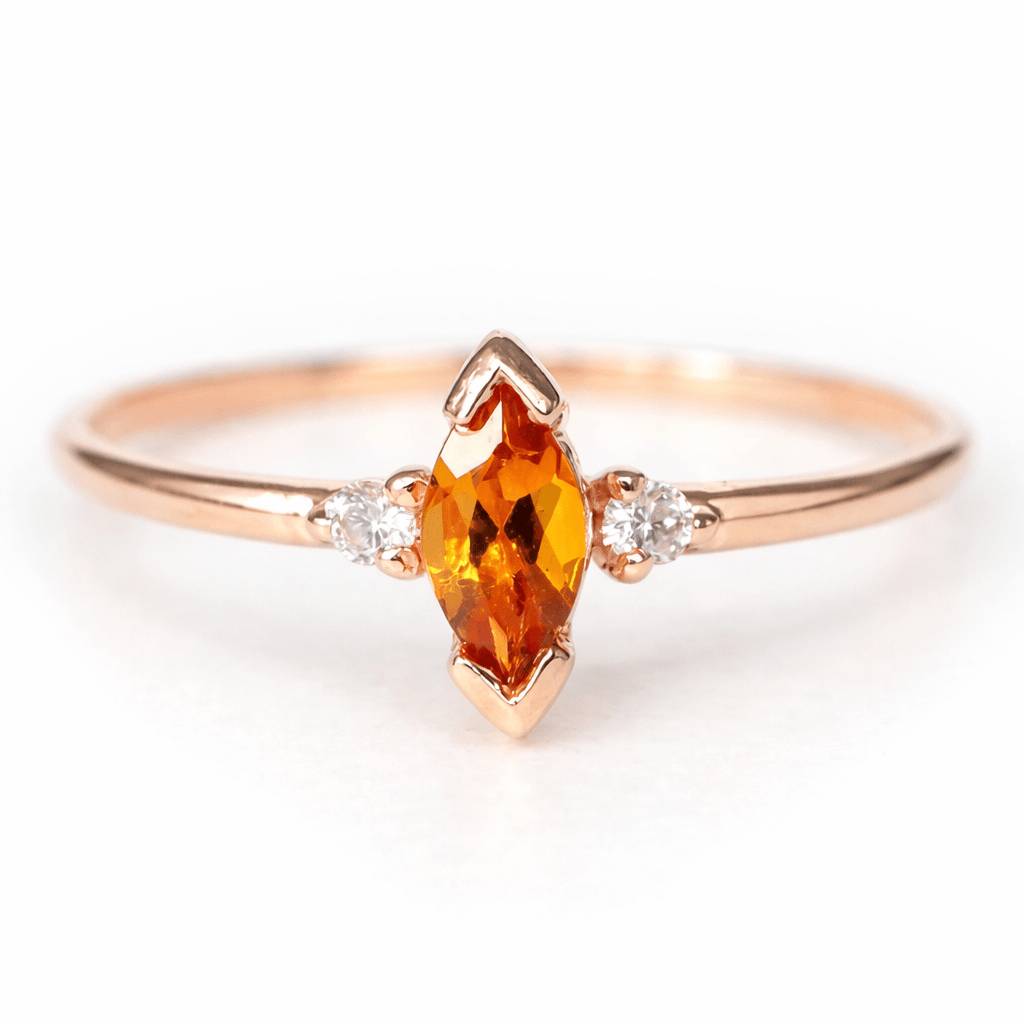 Citrine Diamond Ring Madeleine - SOVATS