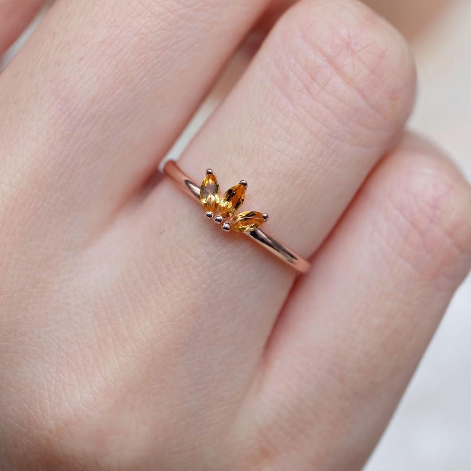 Citrine Marquise Ring Sholto - SOVATS