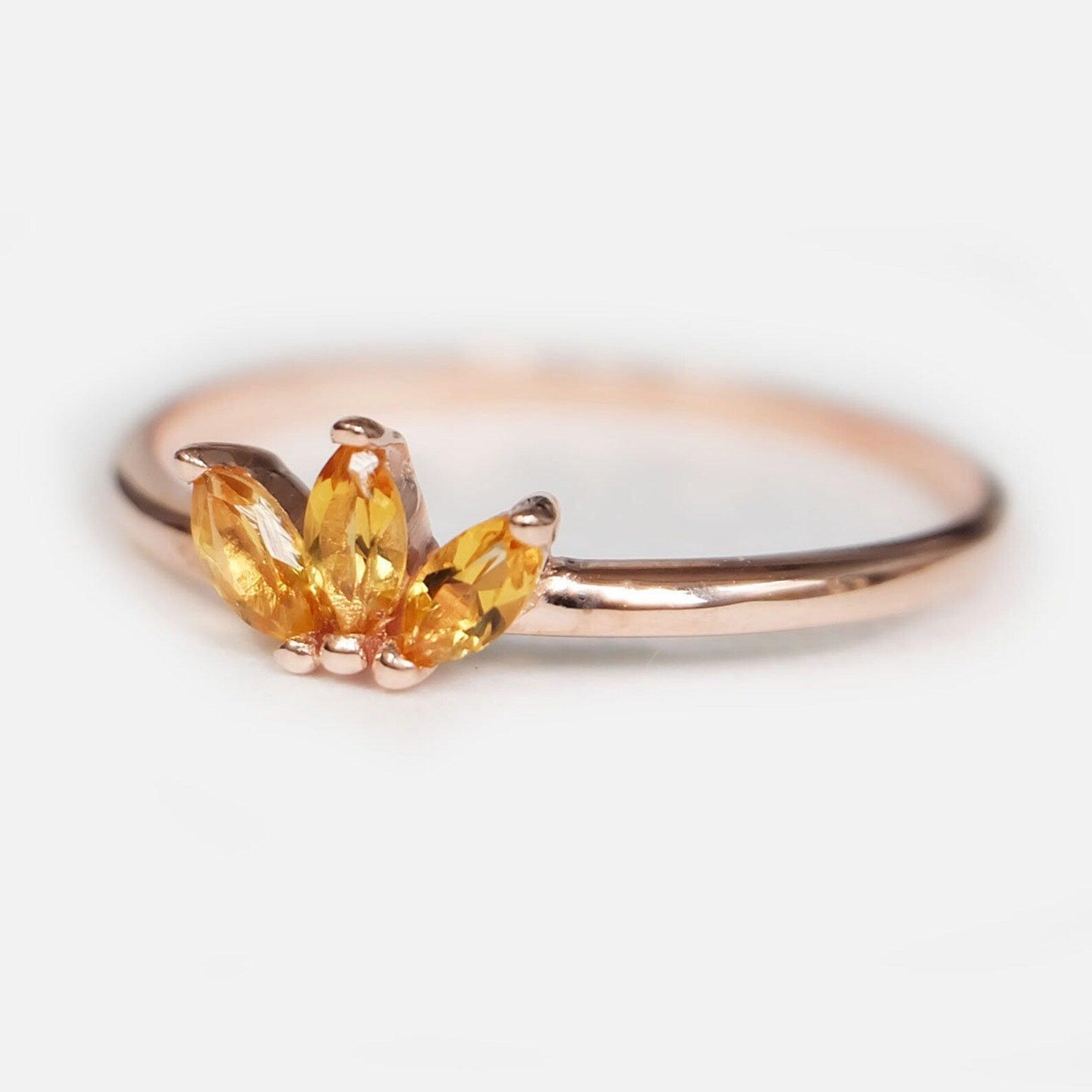 Citrine Marquise Ring Sholto - SOVATS