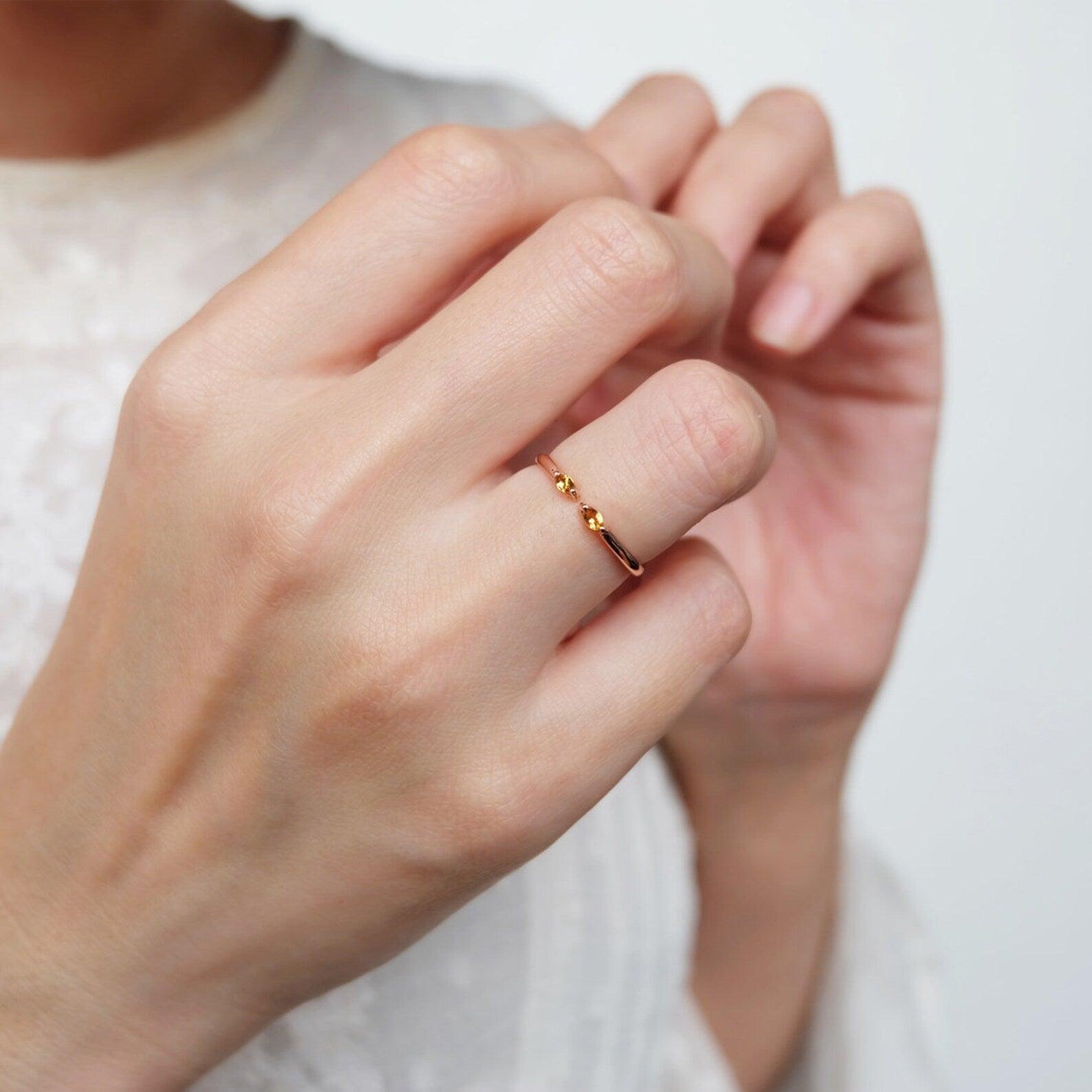 Citrine Open Ring Samad - SOVATS